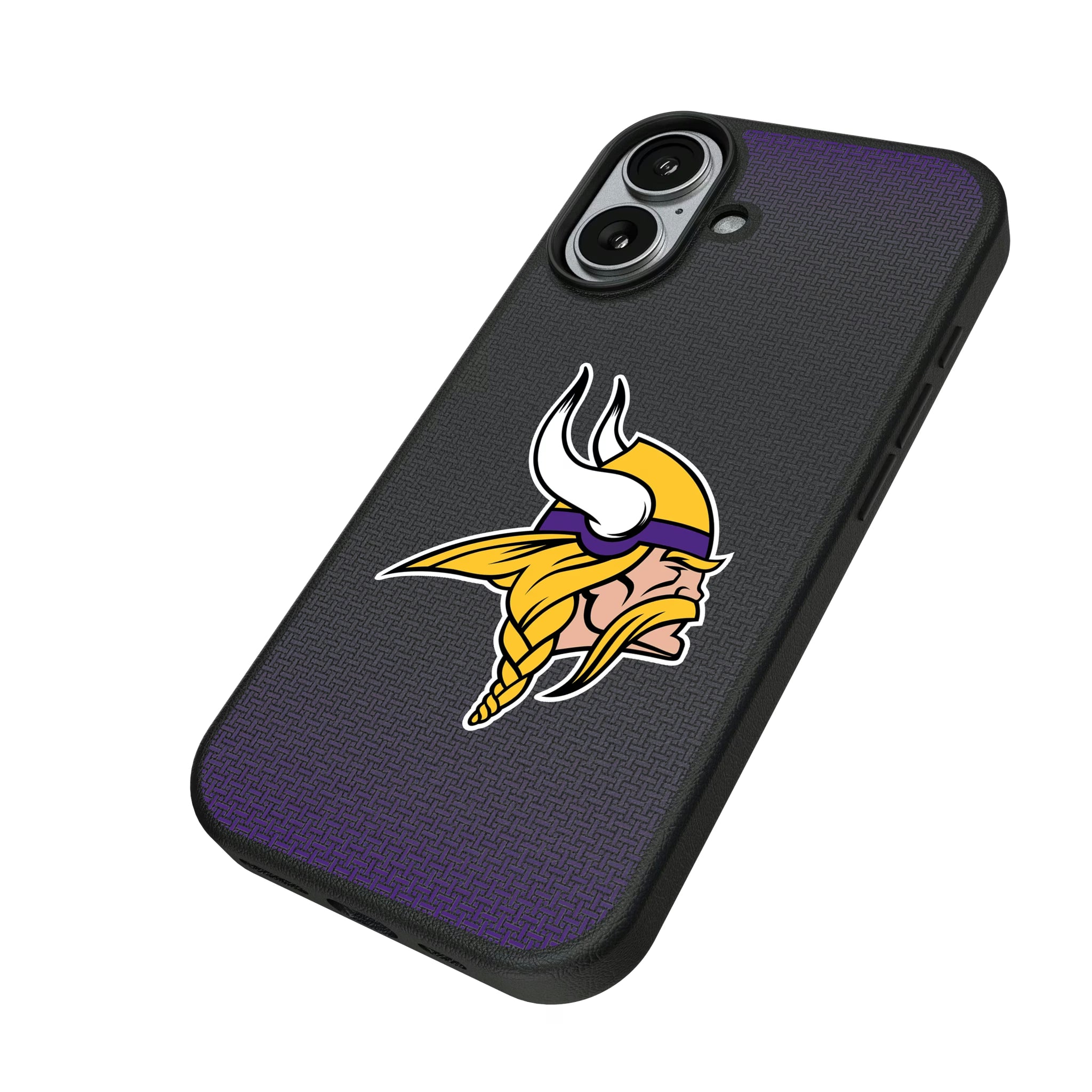 Minnesota Vikings Linen iPhone MagSafe Compatible Phone Case for Apple iPhone - Isometric View#Device_iPhone 17