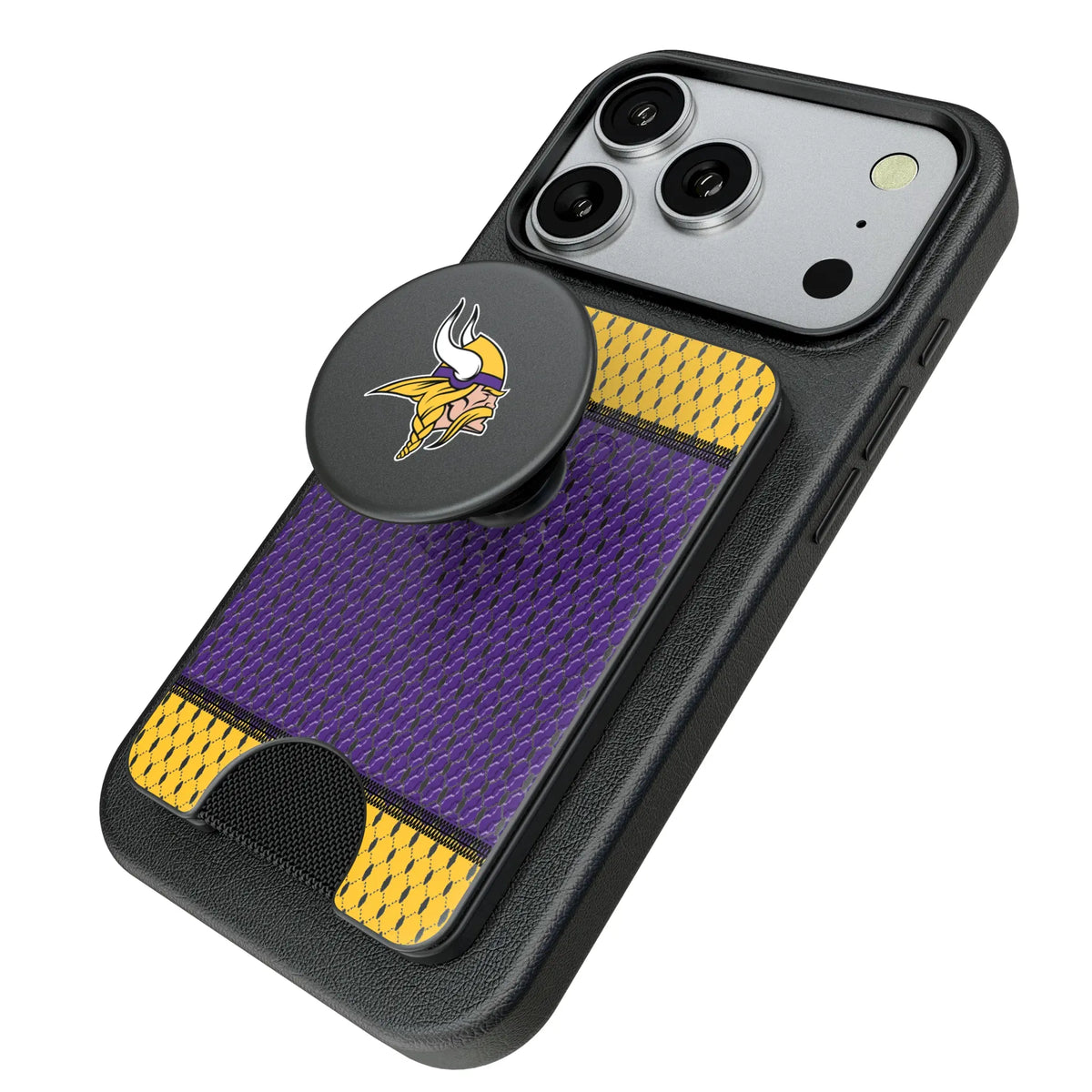 Minnesota Vikings Mesh Popsockets Wallet Magnetic - Isometric View
