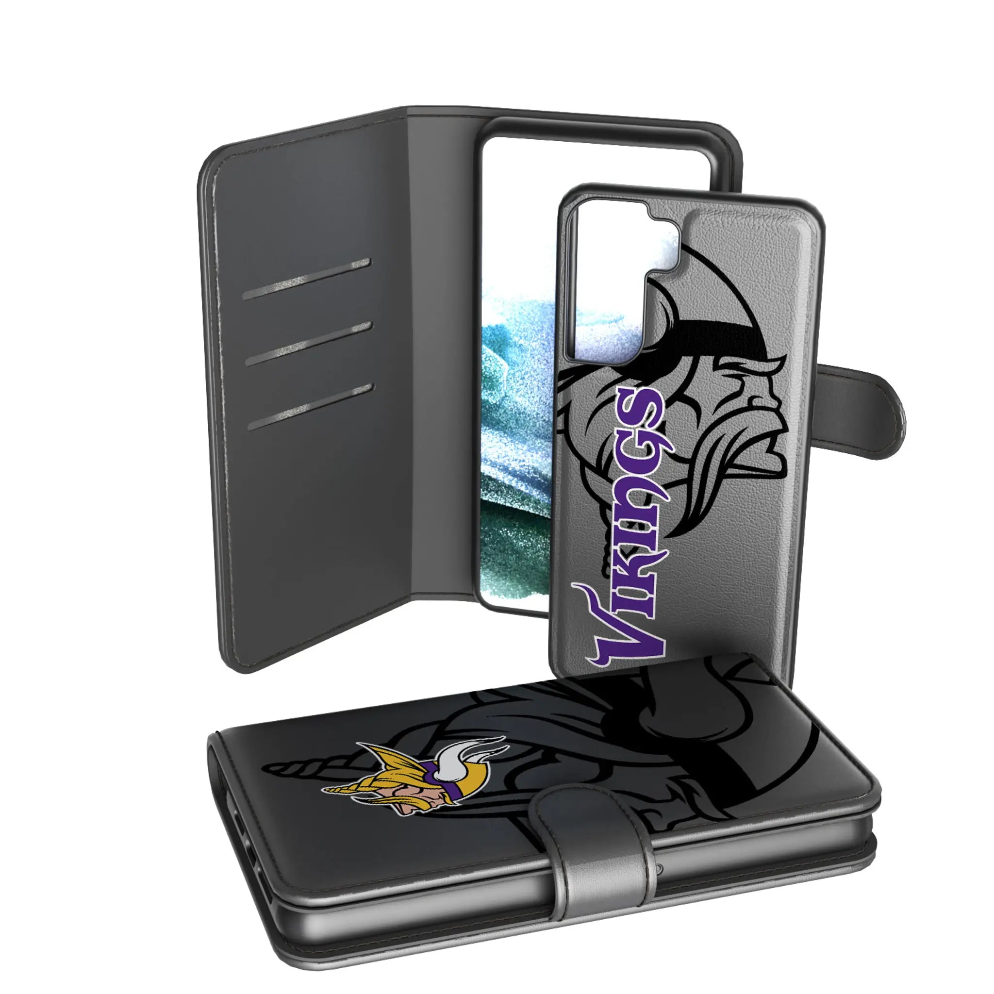 Minnesota Vikings Monocolor Tilt Galaxy Wallet Phone Case for Samsung Galaxy