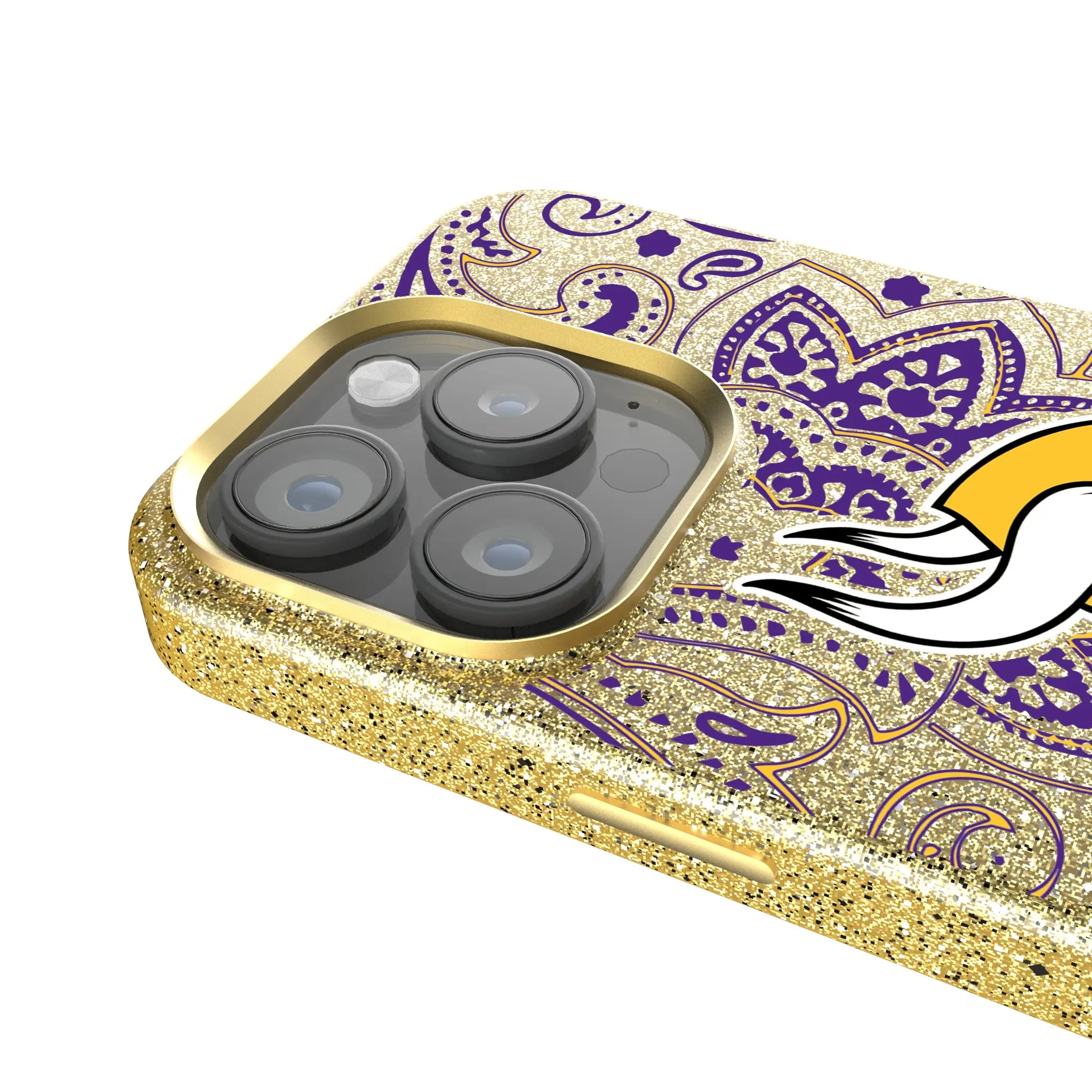 Minnesota Vikings Paisley iPhone Bling Phone Case for Apple iPhone - Detail
