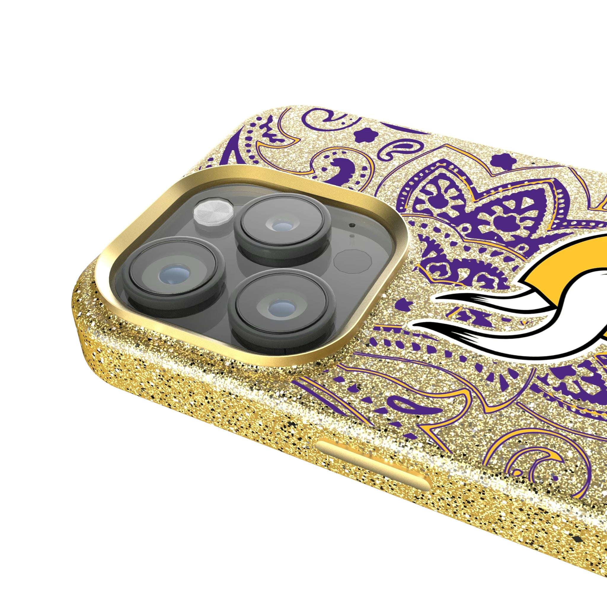 Minnesota Vikings Paisley iPhone Bling Phone Case for Apple iPhone - Detail
