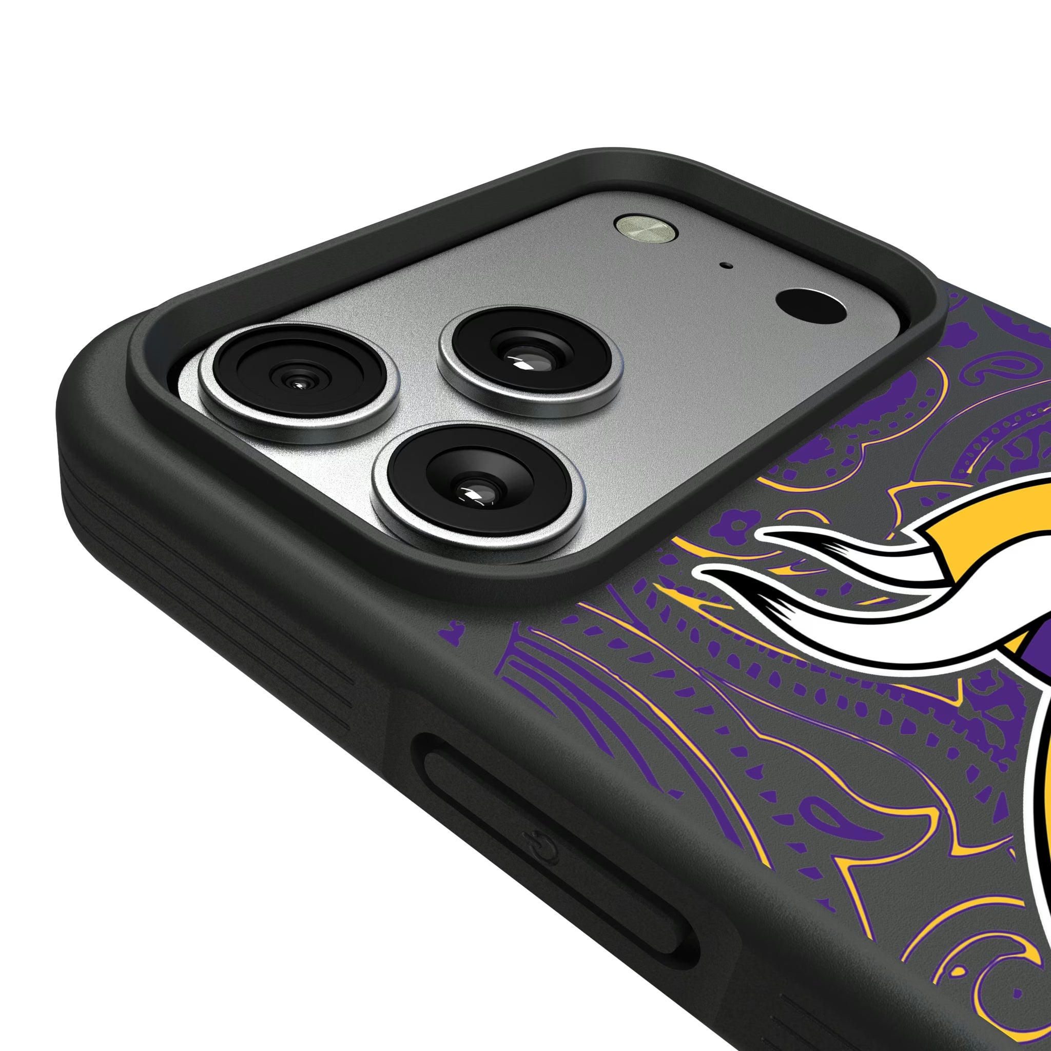 Minnesota Vikings Paisley iPhone Bump Phone Case for Apple iPhone - Detail#Device_iPhone 17 Pro Max