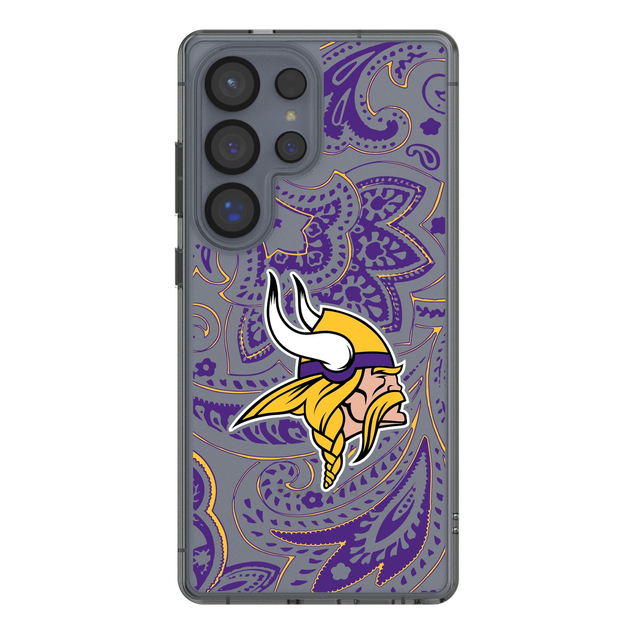 Minnesota Vikings Paisley Galaxy Clear Phone Case for Samsung Galaxy