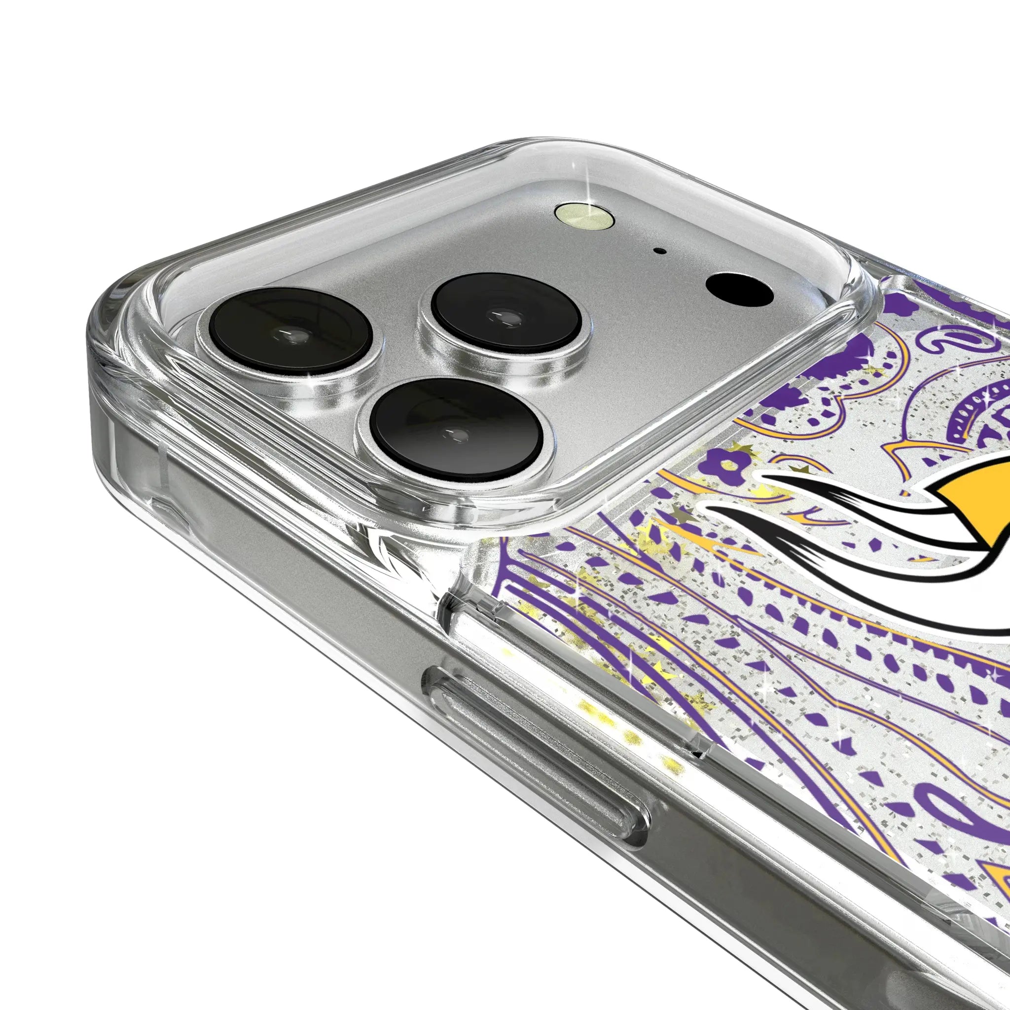 Minnesota Vikings Paisley iPhone Glitter Phone Case for Apple iPhone - Detail