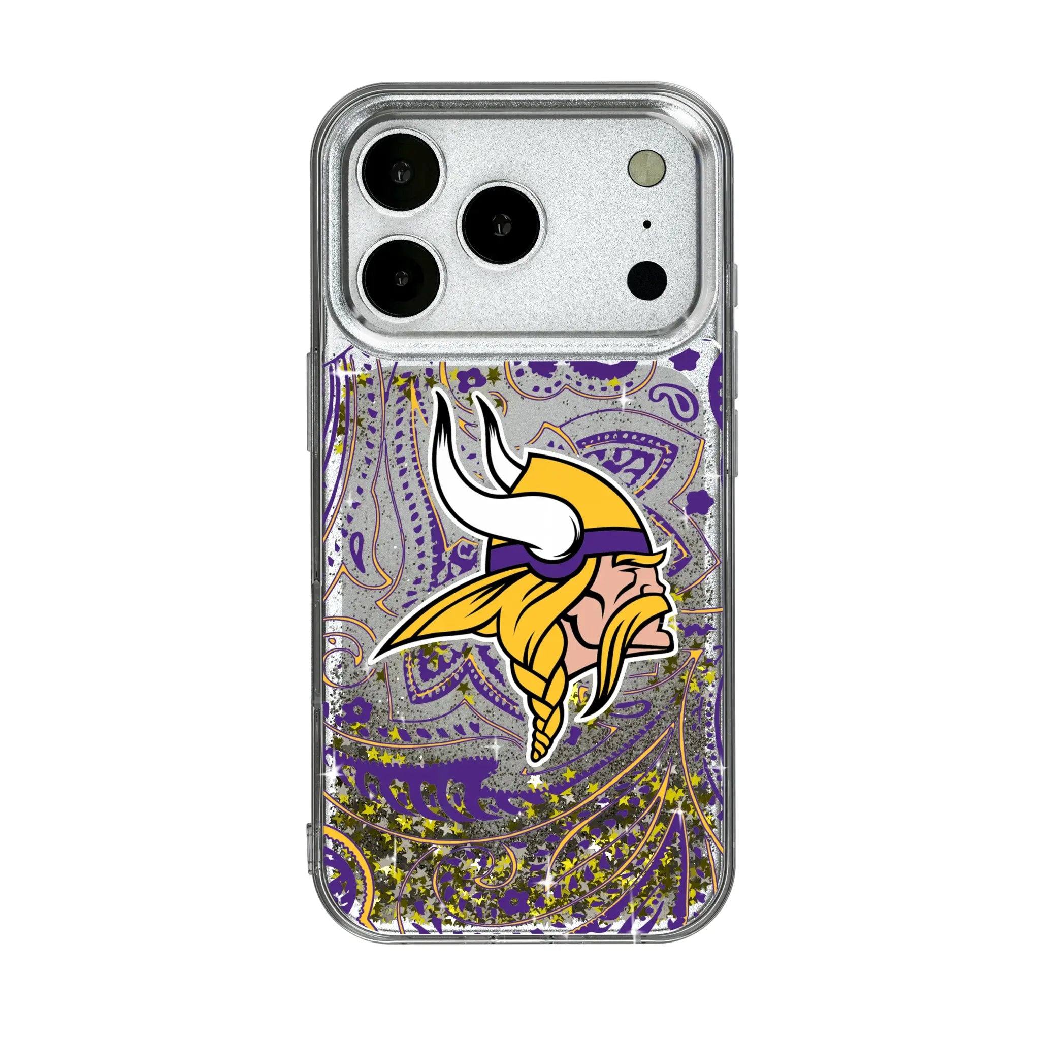 Minnesota Vikings Paisley iPhone Glitter Phone Case for Apple iPhone