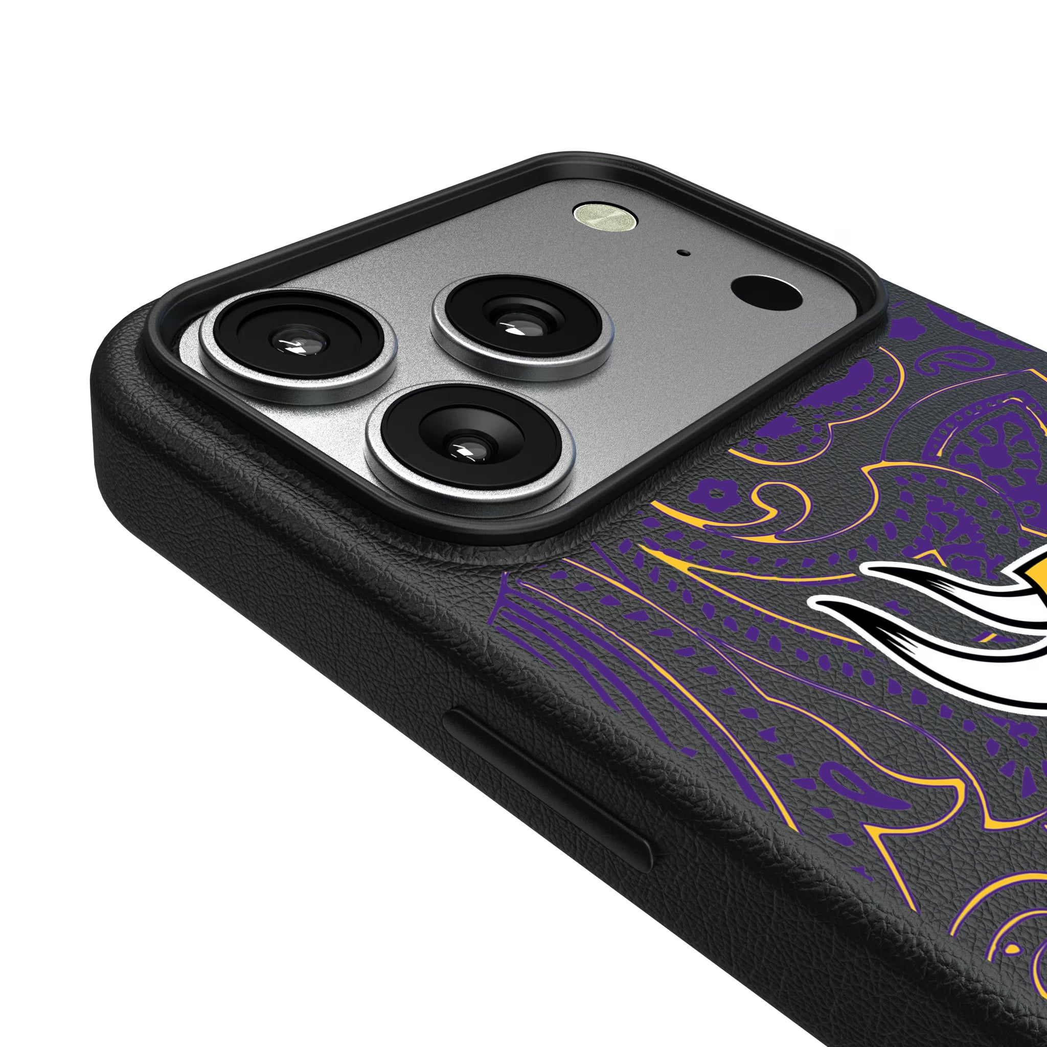 Minnesota Vikings Paisley iPhone MagSafe Compatible Phone Case for Apple iPhone - Detail#Device_iPhone 17 Pro