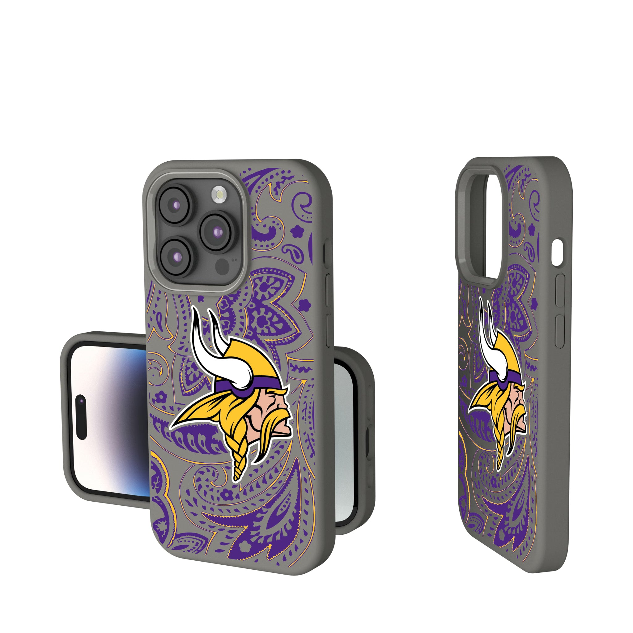 Minnesota Vikings Paisley iPhone Soft Touch Phone Case for Apple iPhone