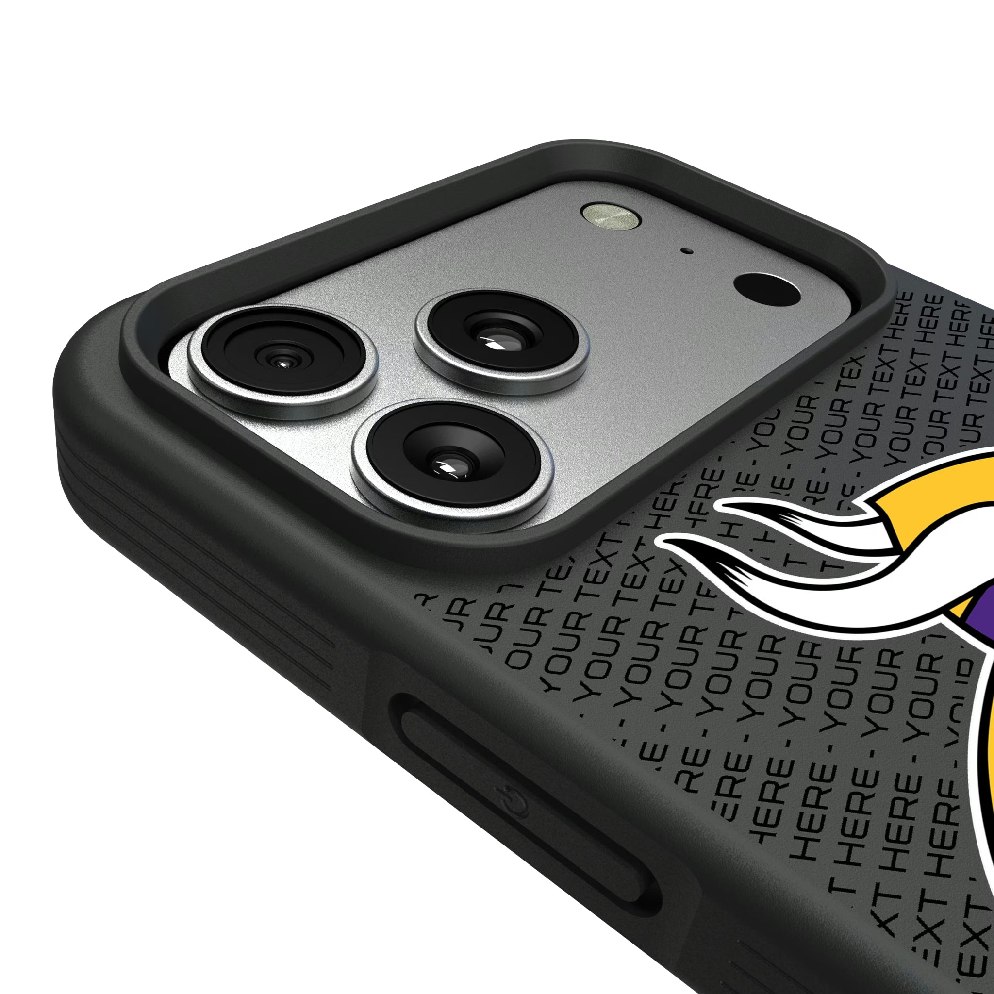 Minnesota Vikings Personalized EndZone Plus iPhone Bump Phone Case for Apple iPhone - Detail#Device_iPhone 17 Pro Max