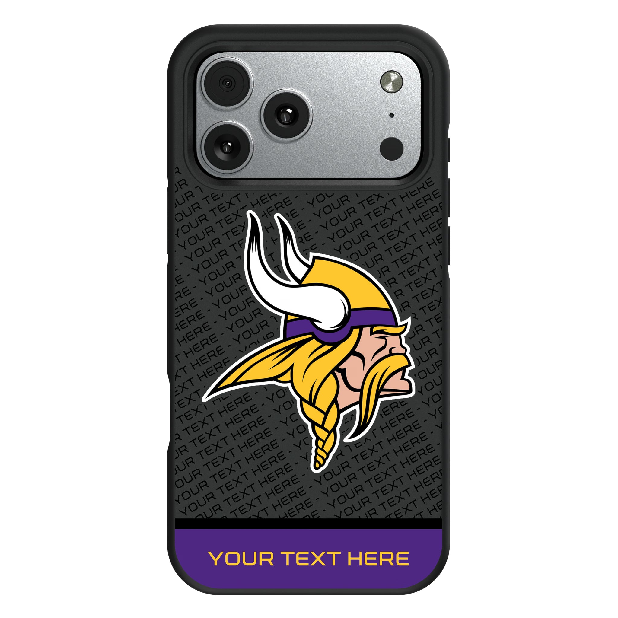 Minnesota Vikings Personalized EndZone Plus iPhone Bump Phone Case for Apple iPhone#Device_iPhone 17 Pro Max