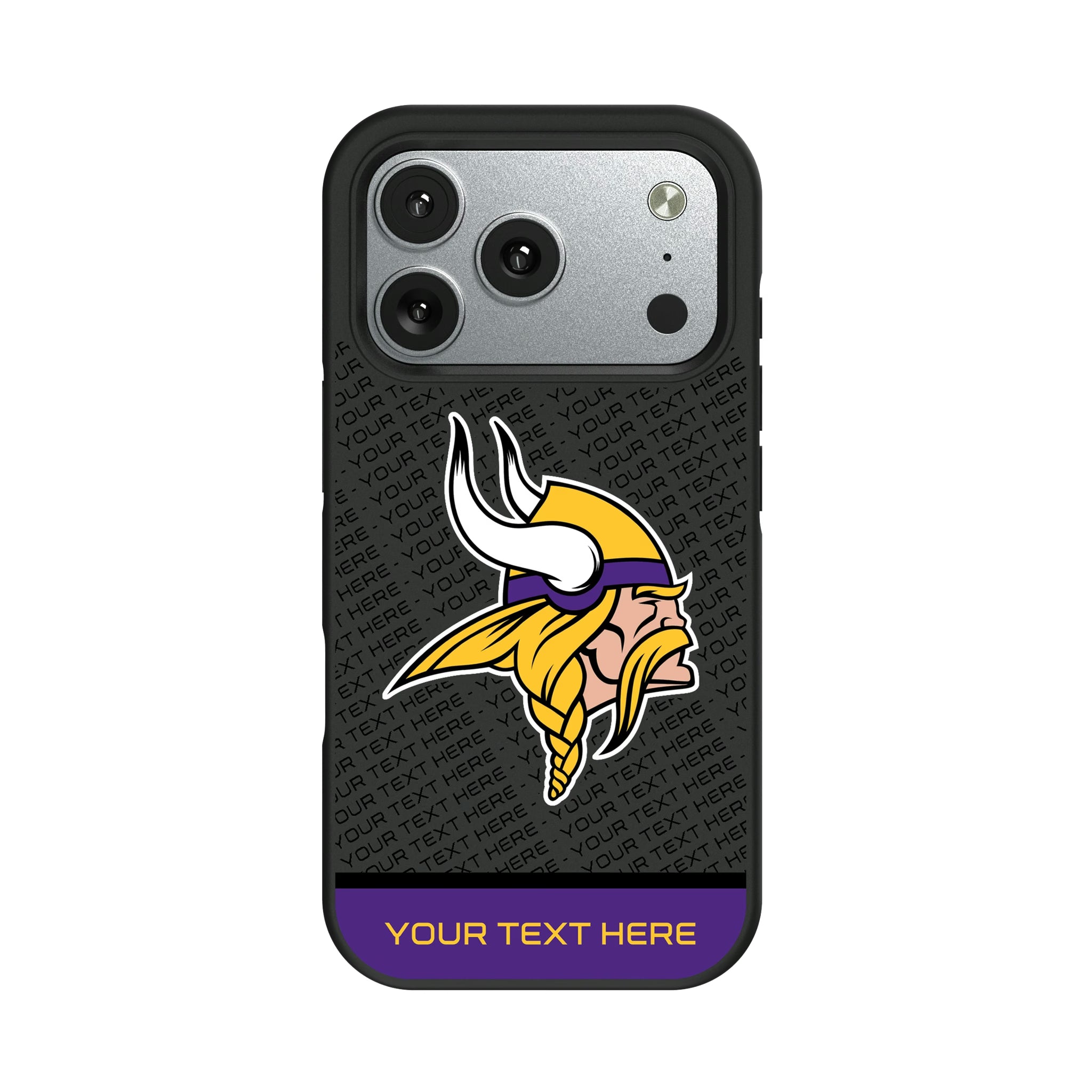 Minnesota Vikings Personalized EndZone Plus iPhone Bump Phone Case for Apple iPhone#Device_iPhone 17 Pro