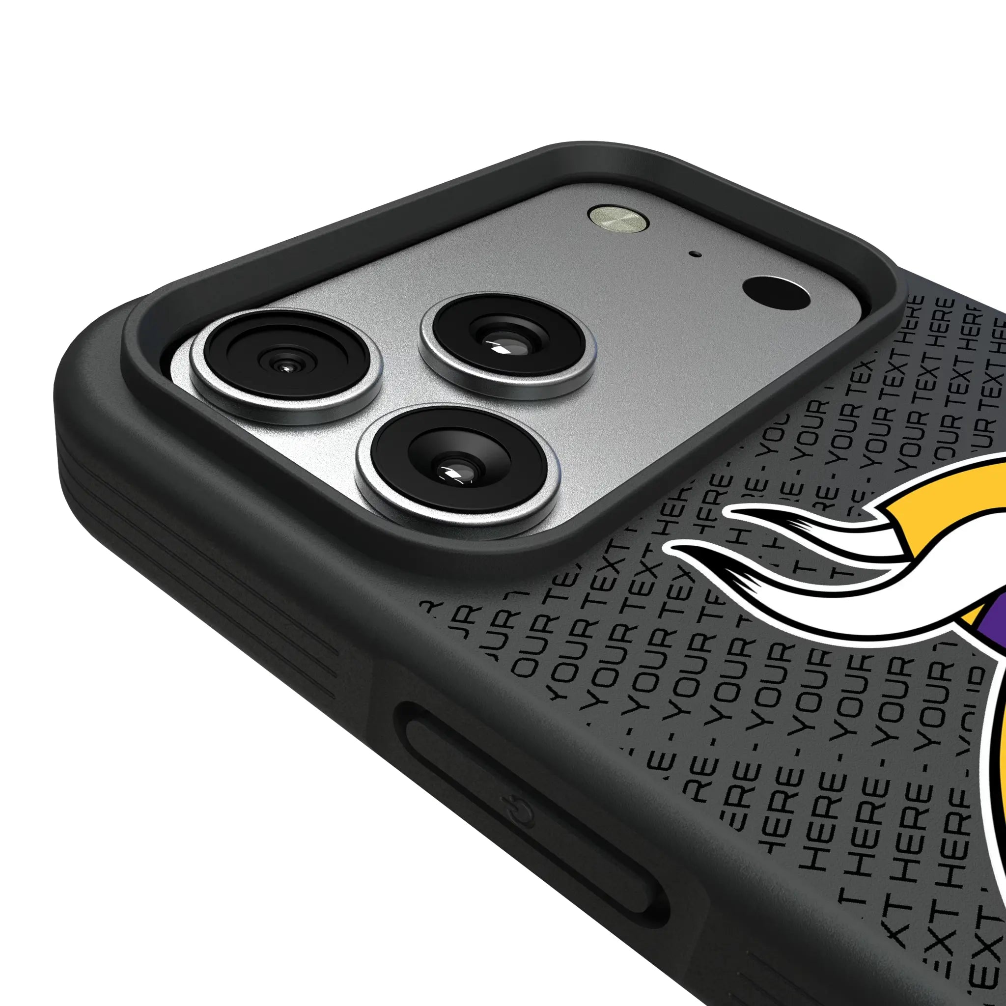 Minnesota Vikings Personalized EndZone Plus iPhone Bump Phone Case for Apple iPhone - Detail#Device_iPhone 17 Pro Max