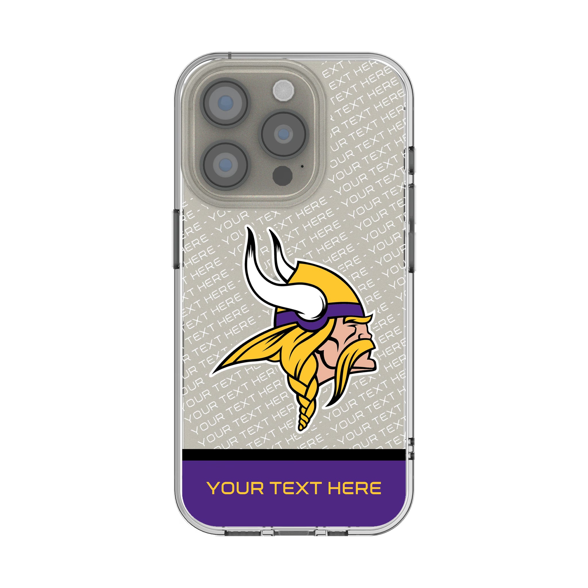 Minnesota Vikings Personalized EndZone Plus iPhone Clear Phone Case for Apple iPhone