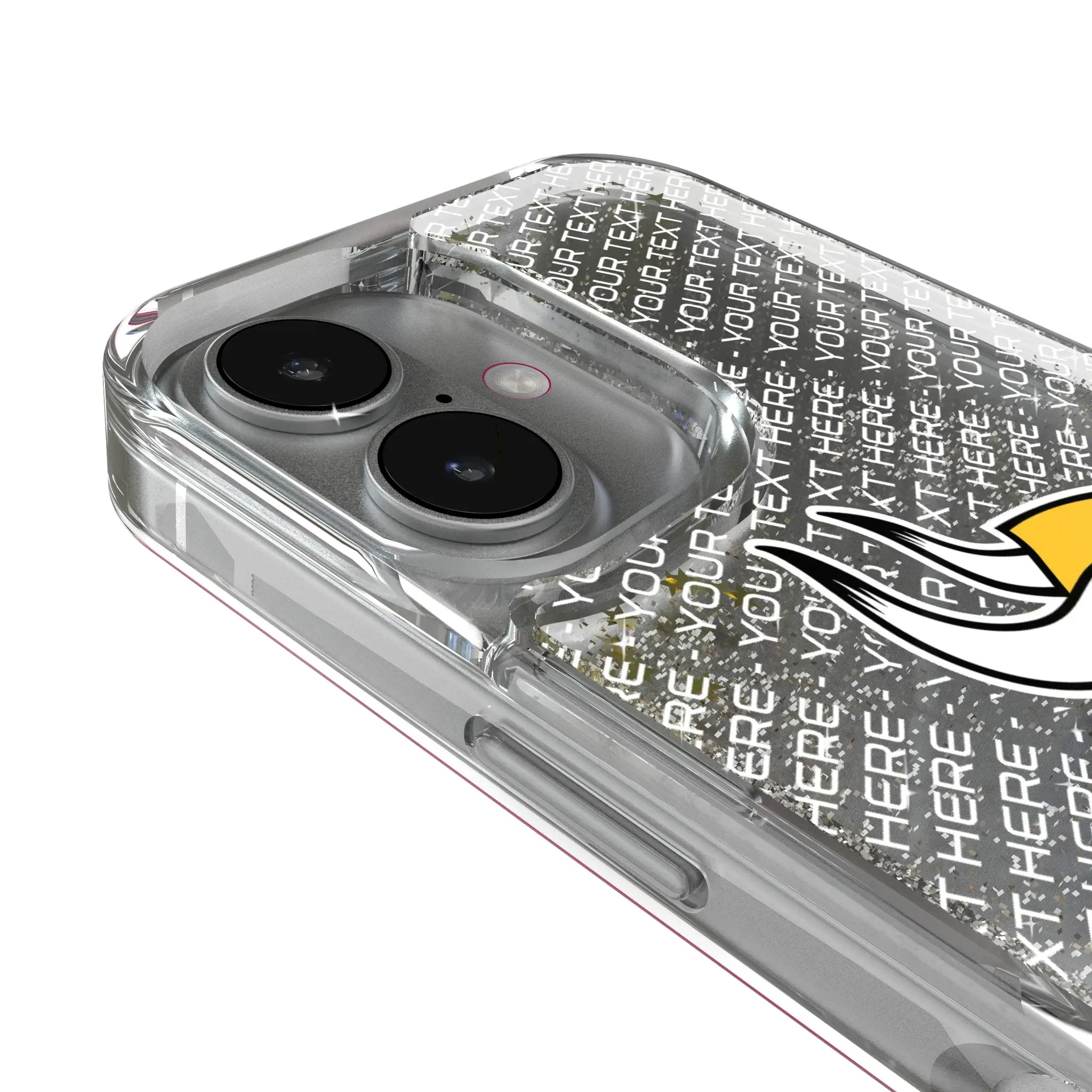 Minnesota Vikings Personalized EndZone Plus iPhone Glitter Phone Case for Apple iPhone - Detail