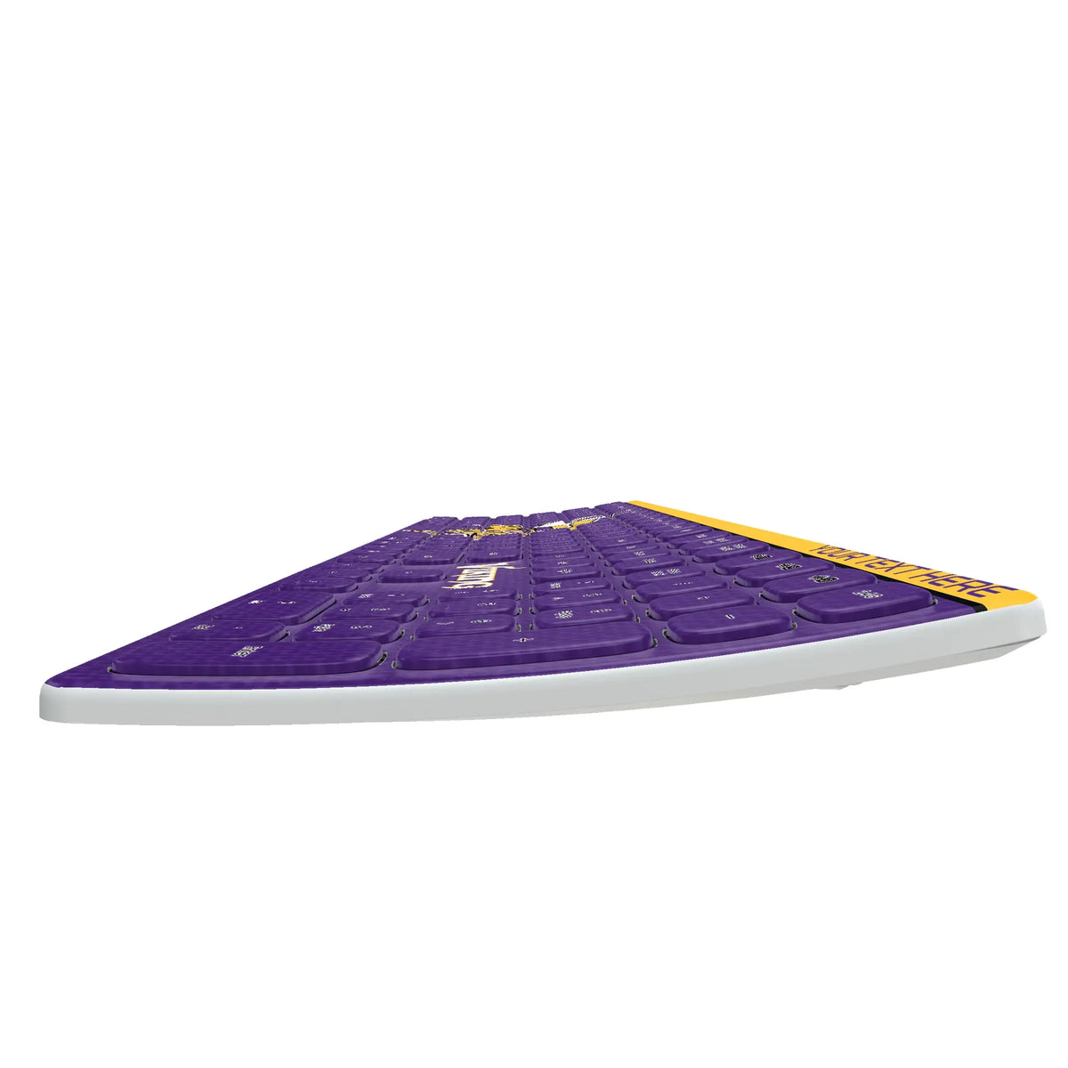 Minnesota Vikings Personalized Endzone Solid KKB605 Curved Wireless Keyboard