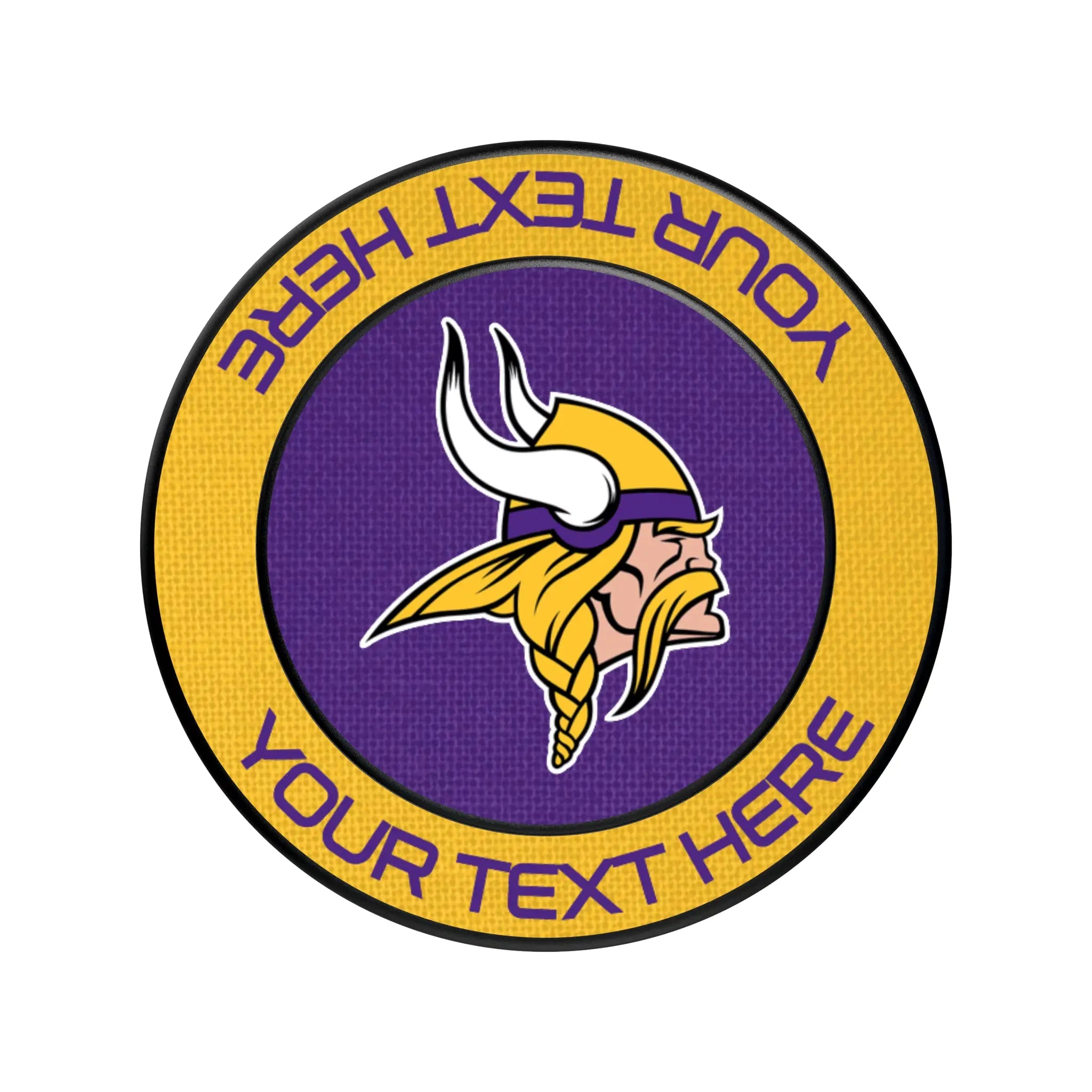 Minnesota Vikings Personalized Endzone Solid Popsockets Round Magnetic