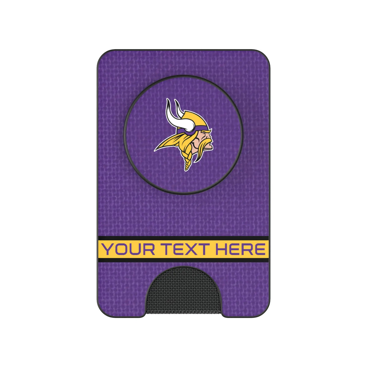 Minnesota Vikings Personalized Endzone Solid Popsockets Wallet Magnetic