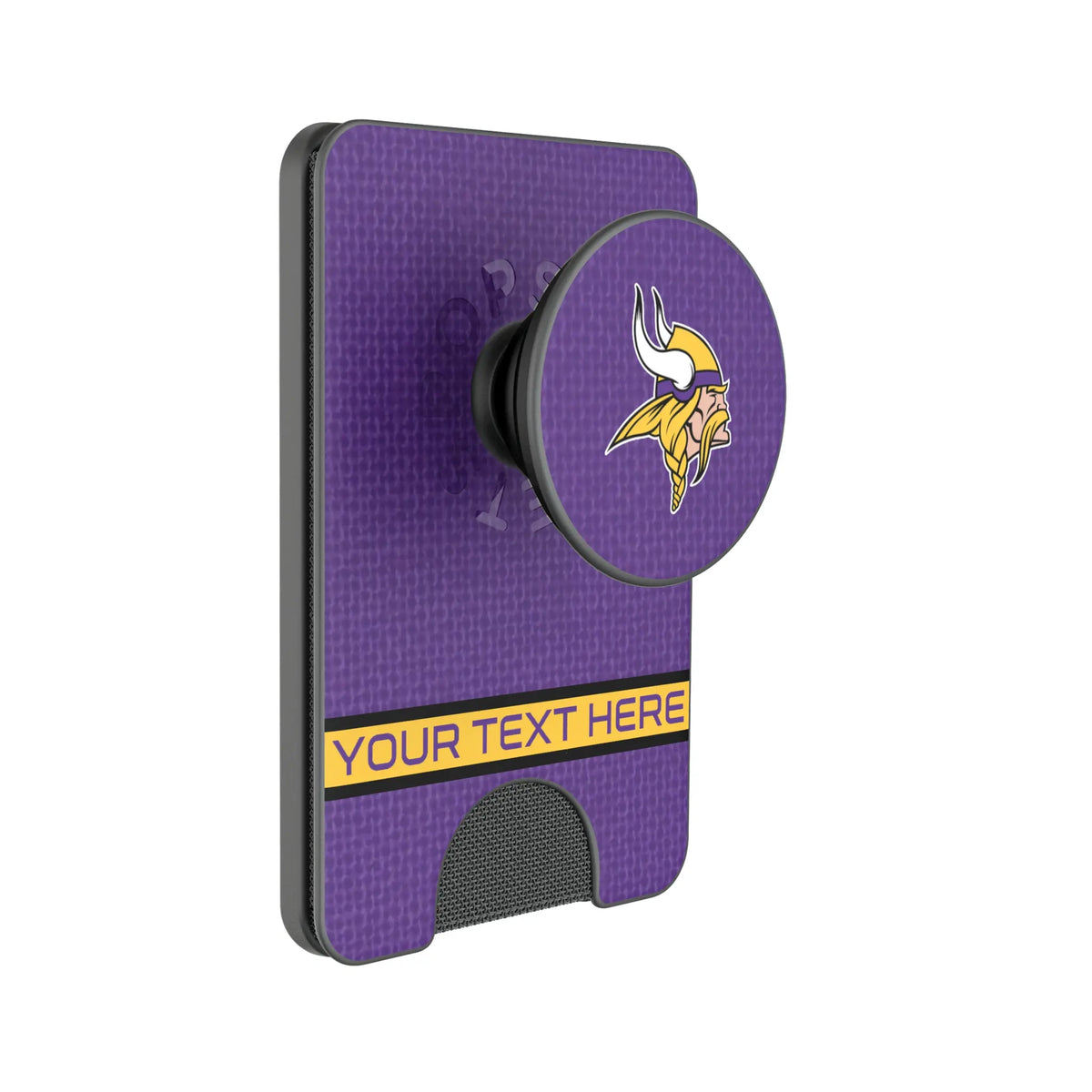 Minnesota Vikings Personalized Endzone Solid Popsockets Wallet Magnetic