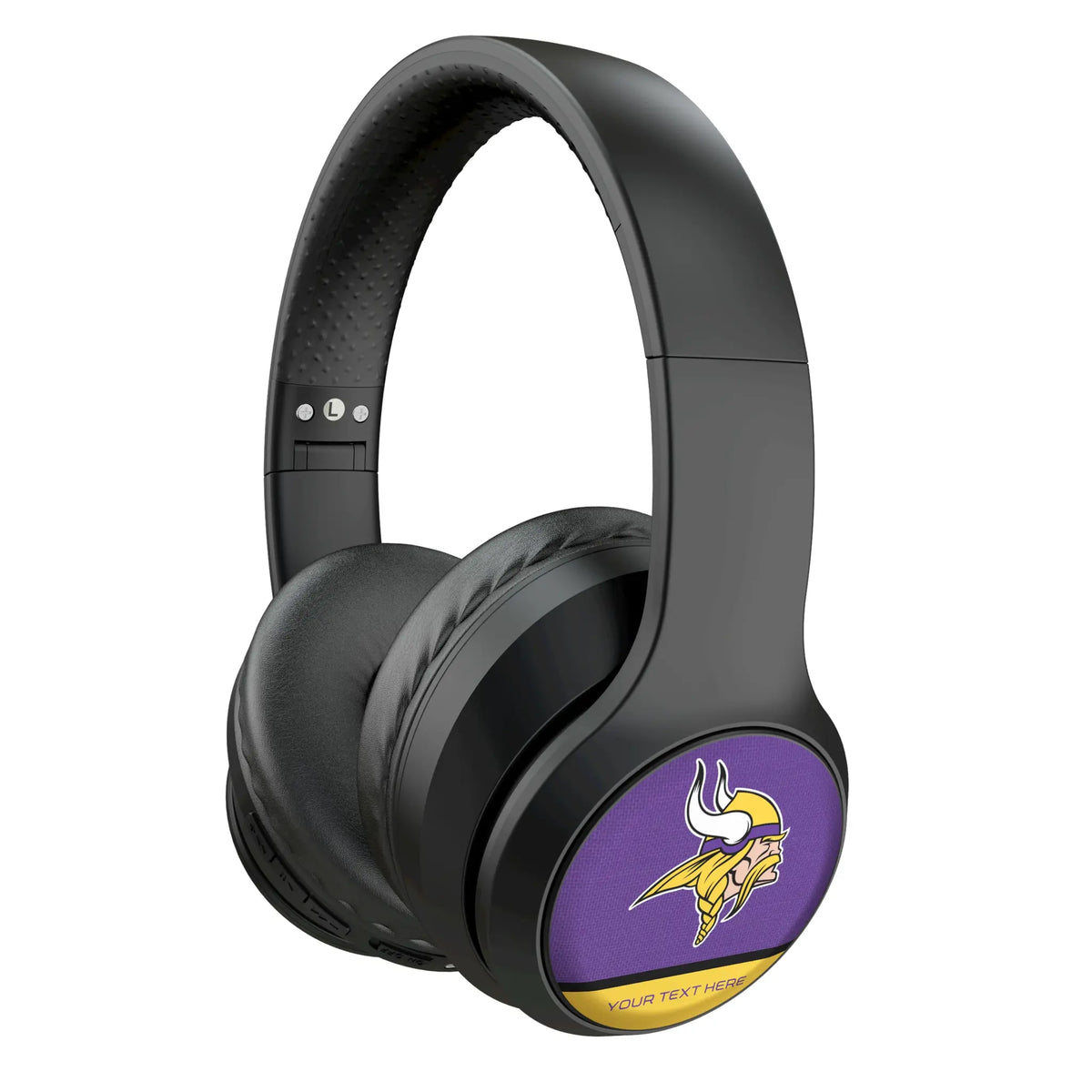 Minnesota Vikings Personalized Endzone Solid Wireless Over-Ear Headphones With Case