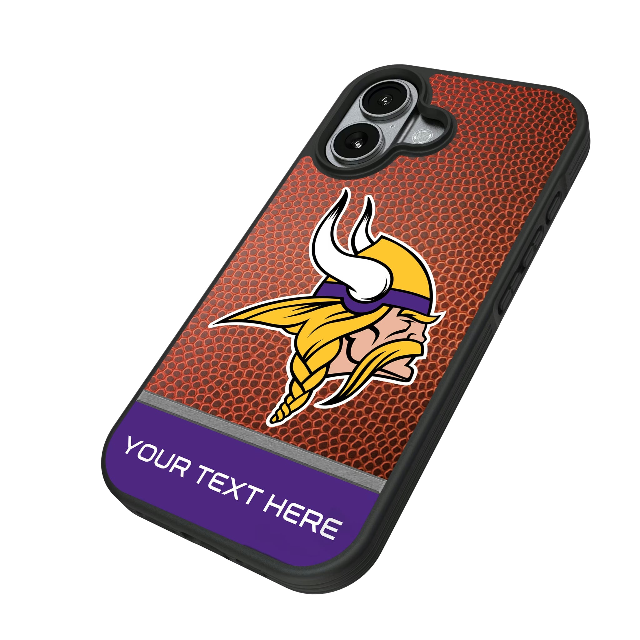 Minnesota Vikings Personalized Football iPhone Bump Phone Case for Apple iPhone - Isometric View#Device_iPhone 17