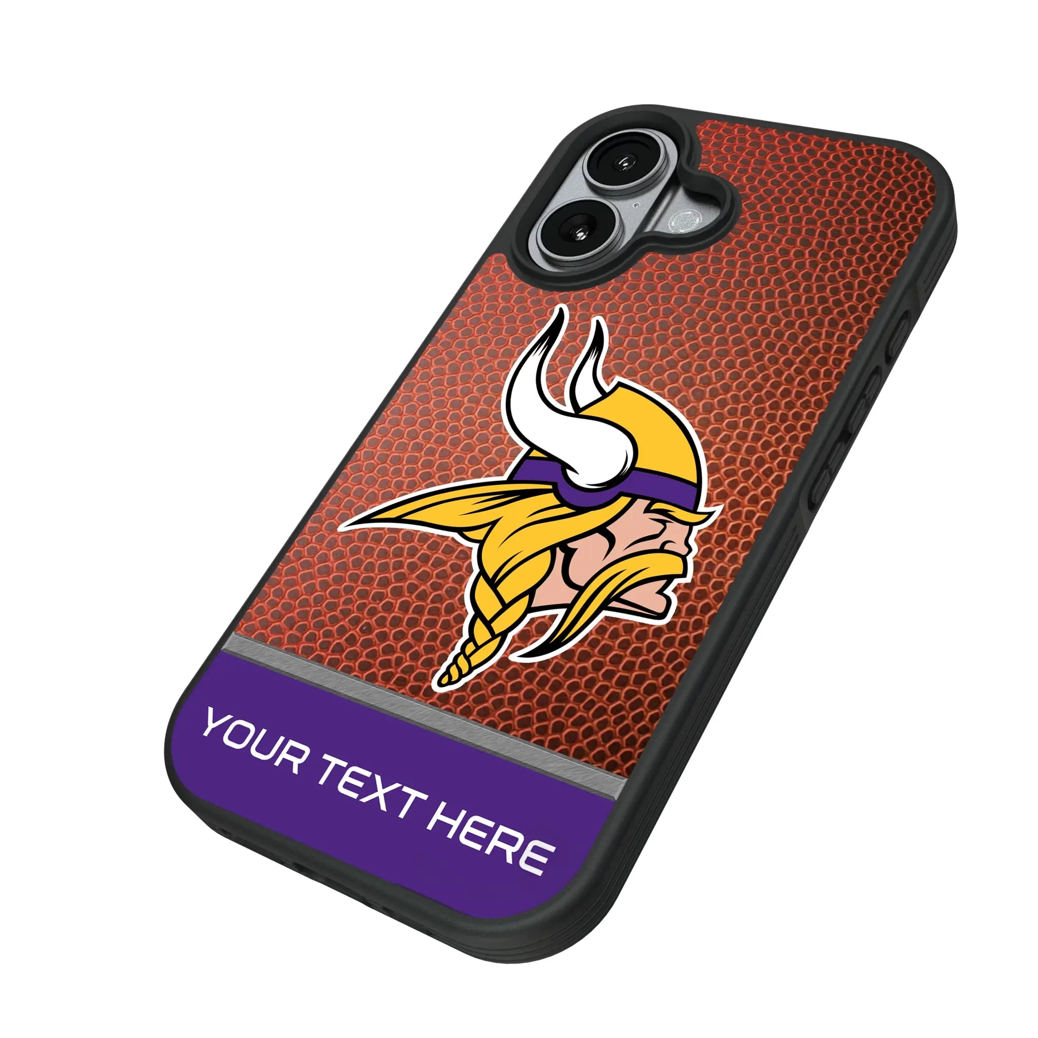 Minnesota Vikings Personalized Football iPhone Bump Phone Case for Apple iPhone - Isometric View#Device_iPhone 17