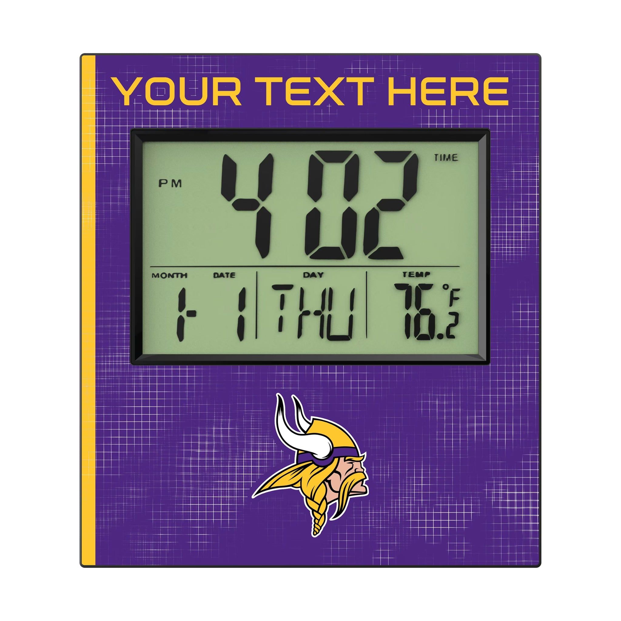 Minnesota Vikings Personalized Hatch Wall Clock