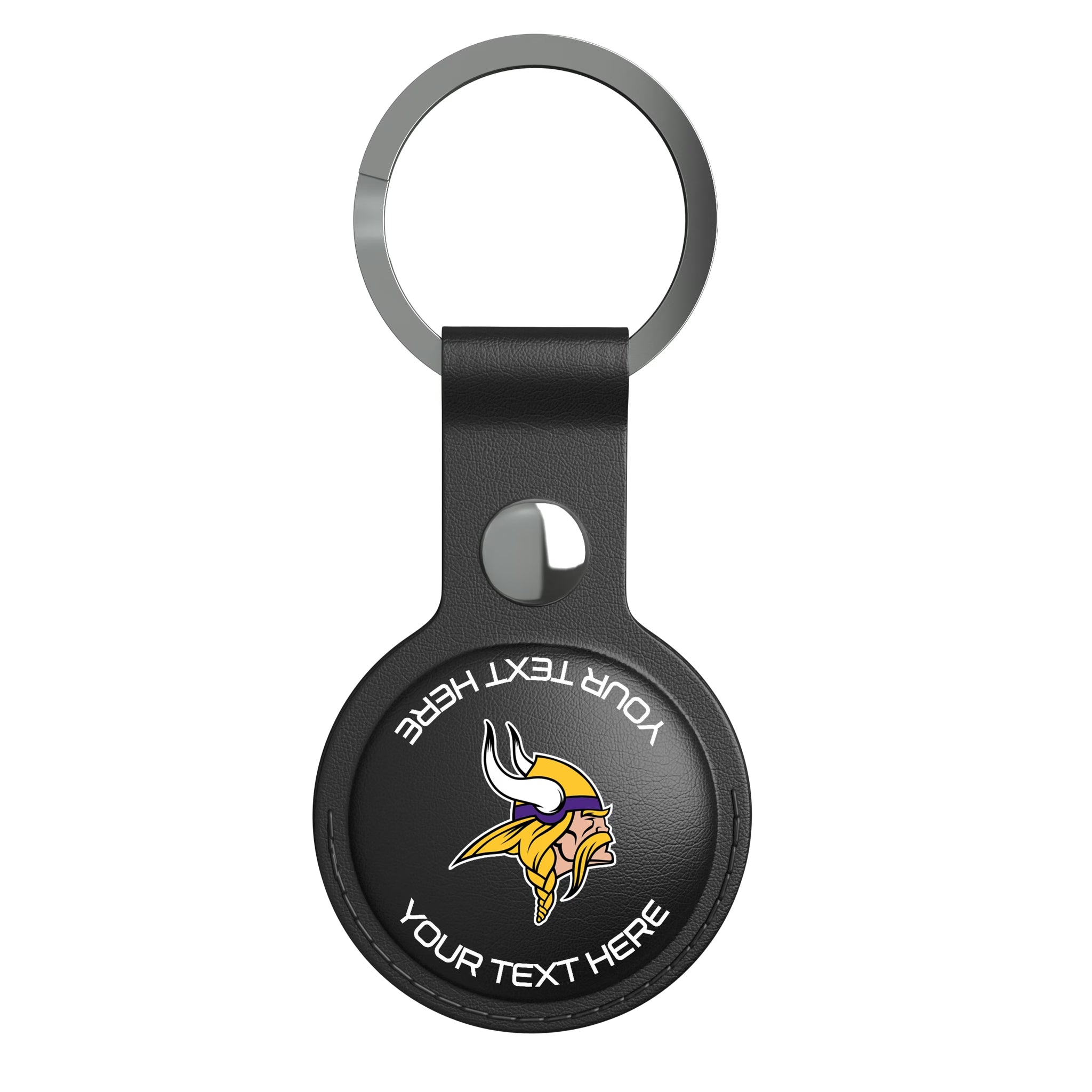 Minnesota Vikings Personalized Insignia AirTag Black Airtag Holder