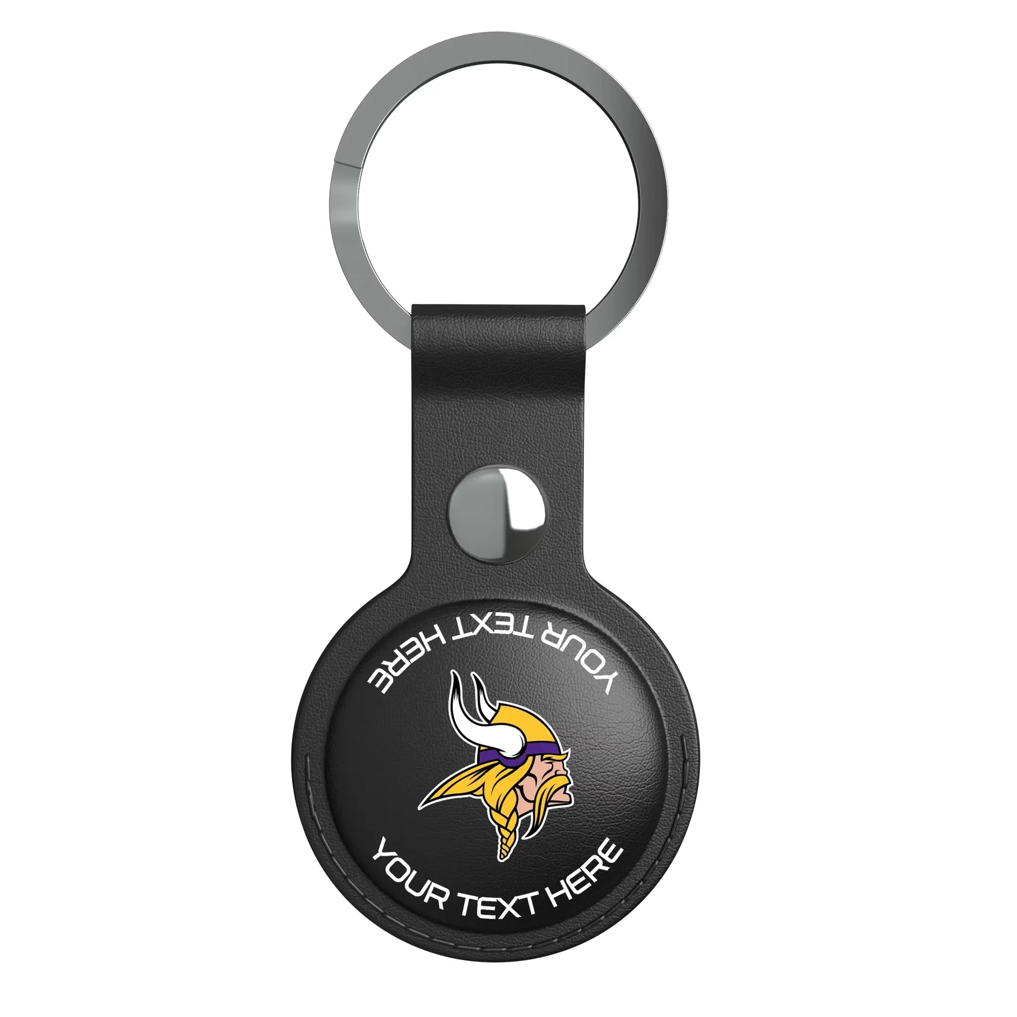 Minnesota Vikings Personalized Insignia AirTag Black Airtag Holder