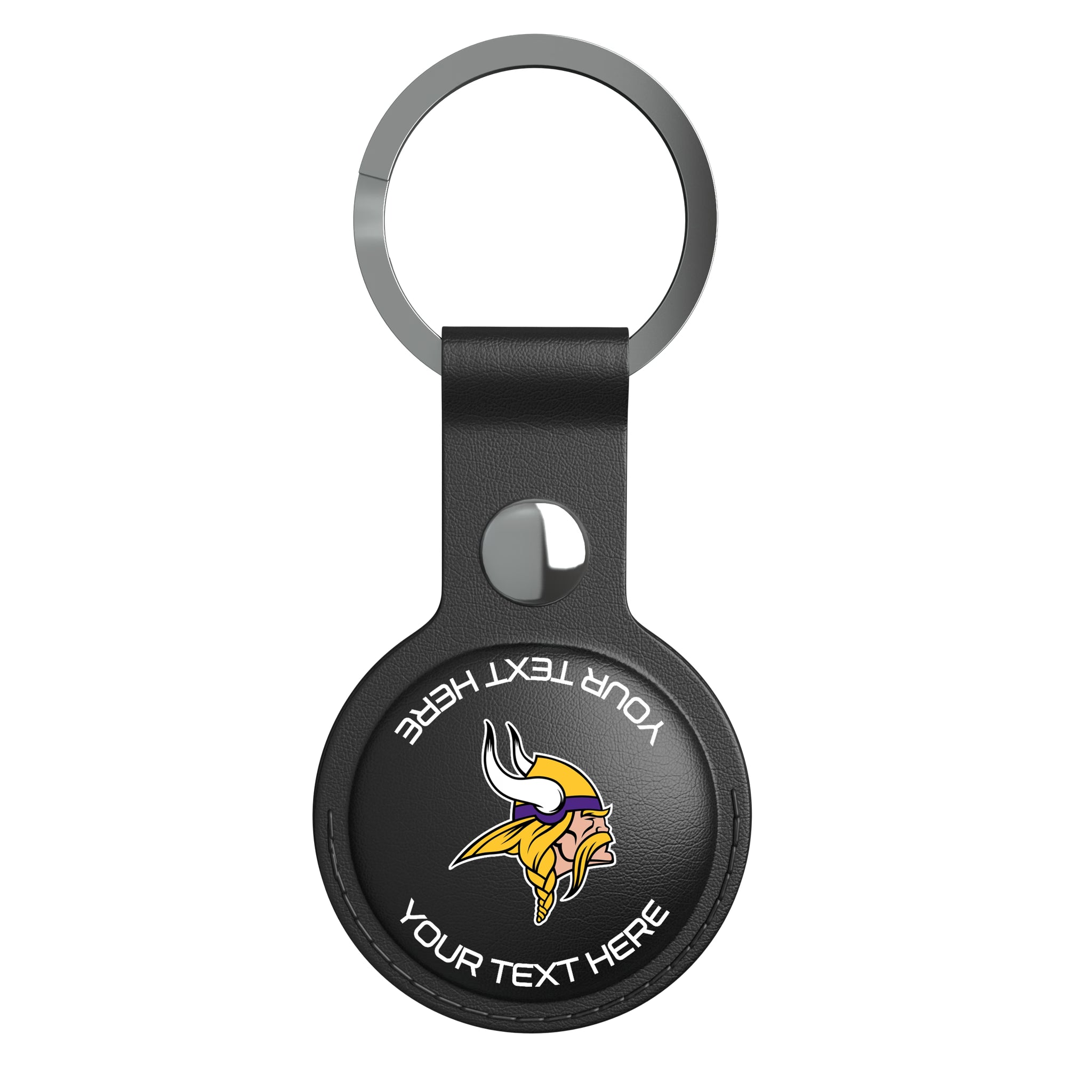 Minnesota Vikings Personalized Insignia AirTag Black Airtag Holder