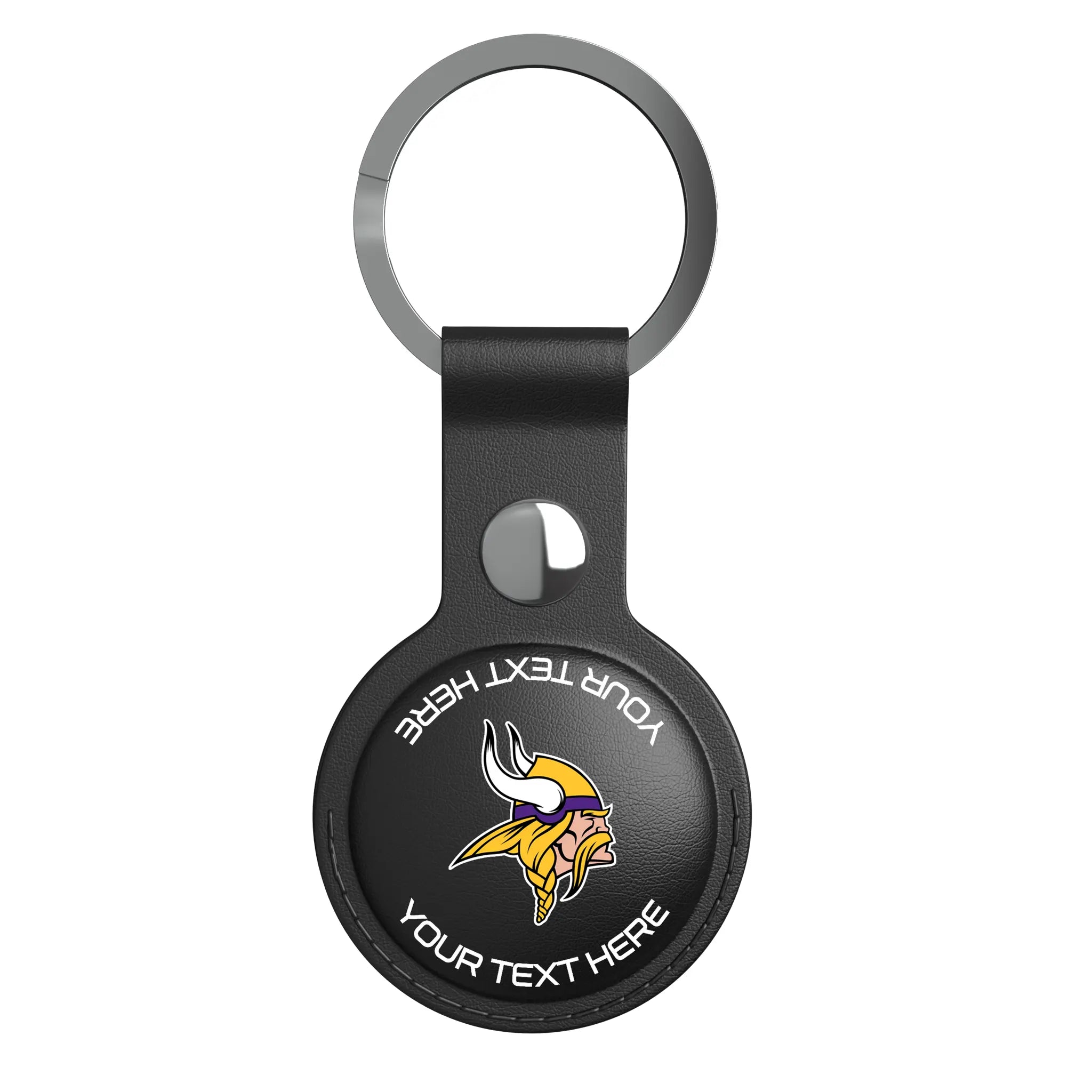 Minnesota Vikings Personalized Insignia AirTag Black Airtag Holder