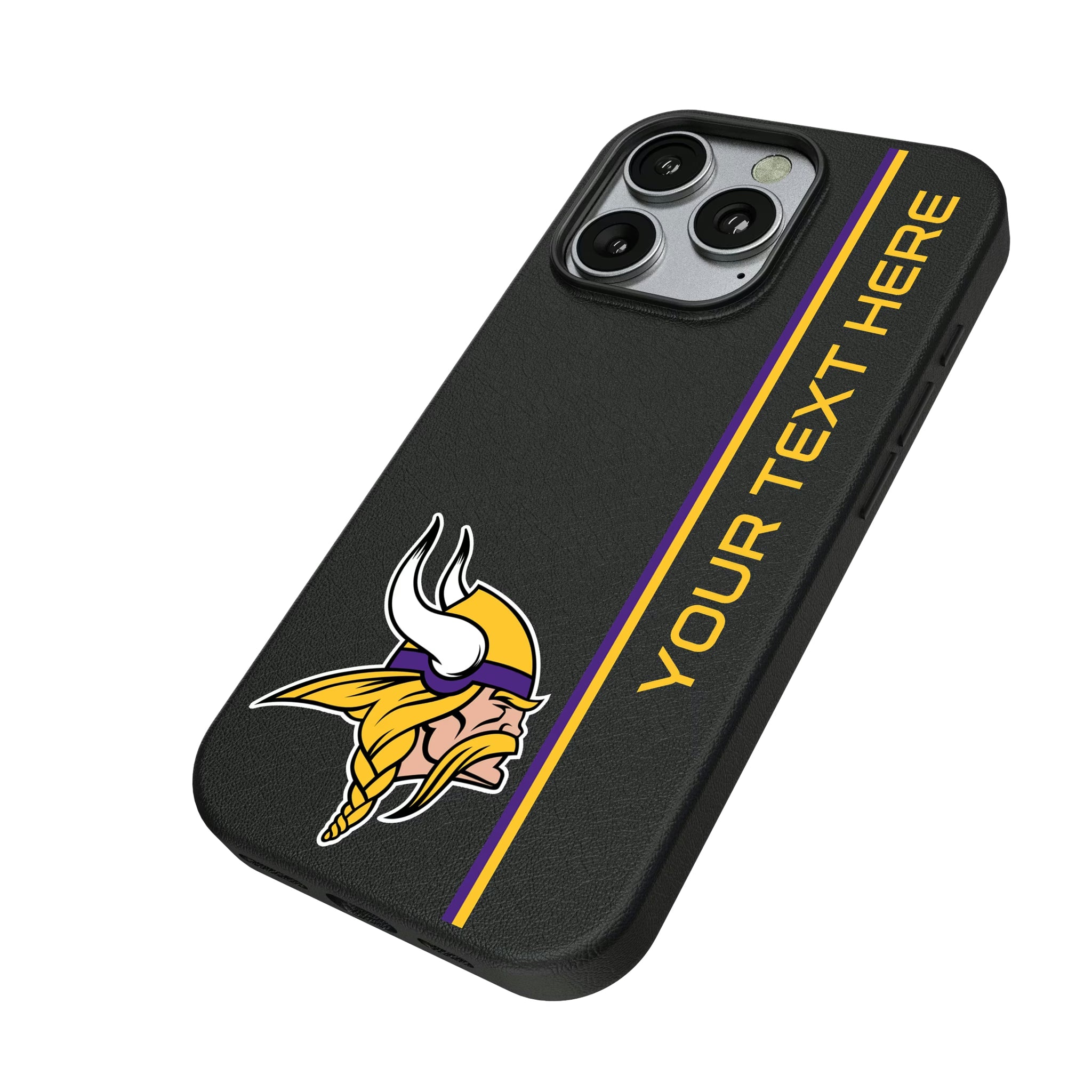Minnesota Vikings Personalized Sidebard iPhone MagSafe Compatible Phone Case for Apple iPhone - Isometric View