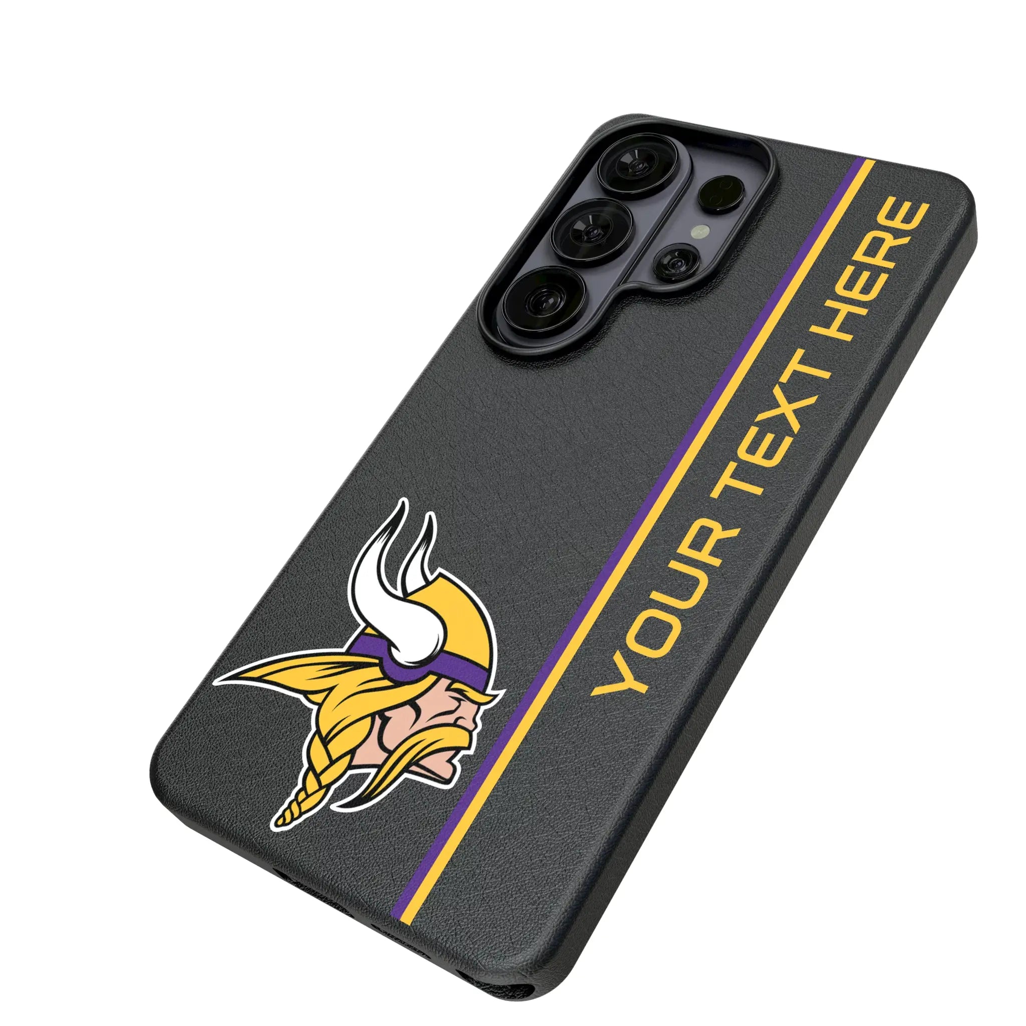 Minnesota Vikings Personalized Sidebard Galaxy MagSafe Compatible Phone Case for Samsung Galaxy - Isometric View#Device_Galaxy S26 Ultra