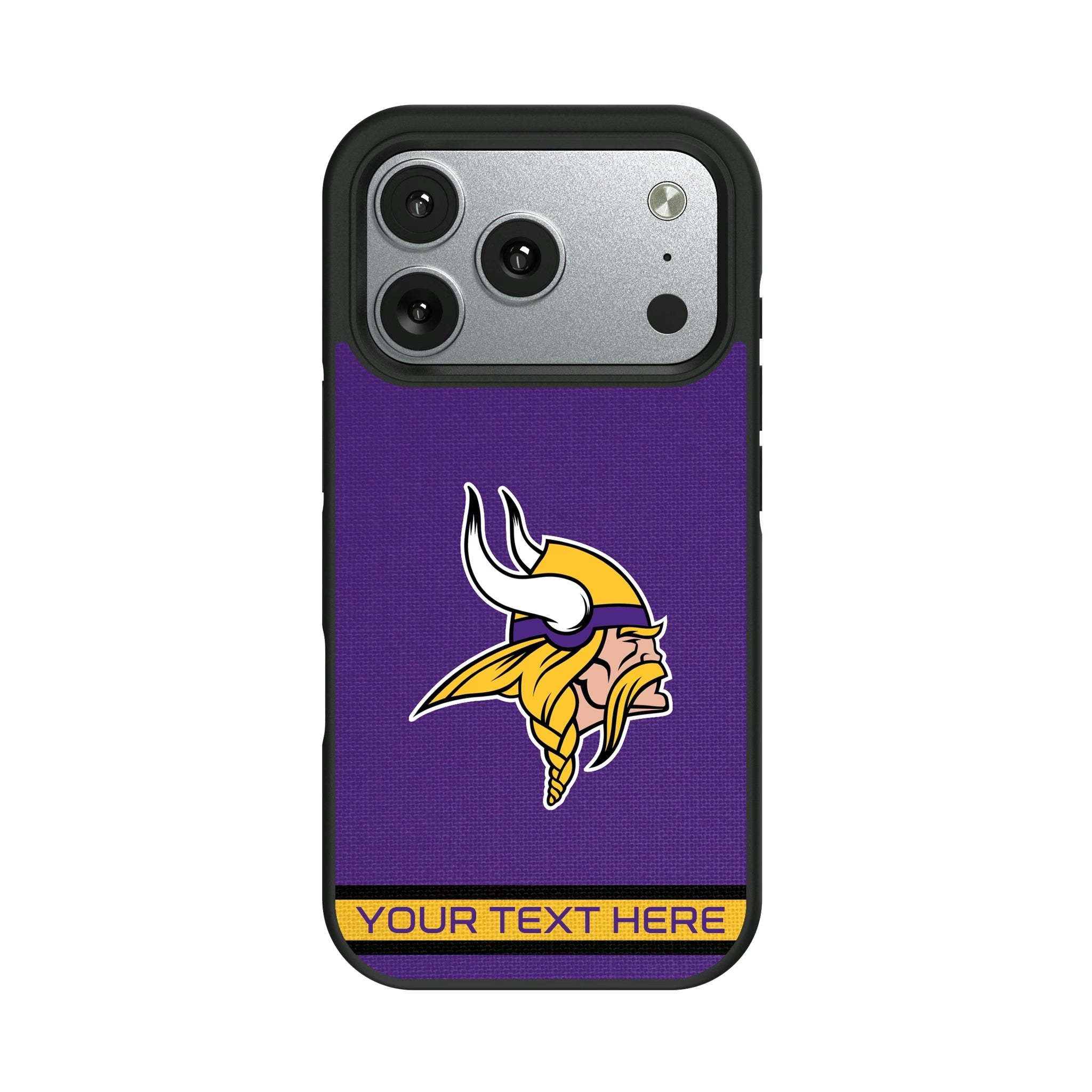 Minnesota Vikings Personalized Stripe iPhone Bump Phone Case for Apple iPhone#Device_iPhone 17 Pro