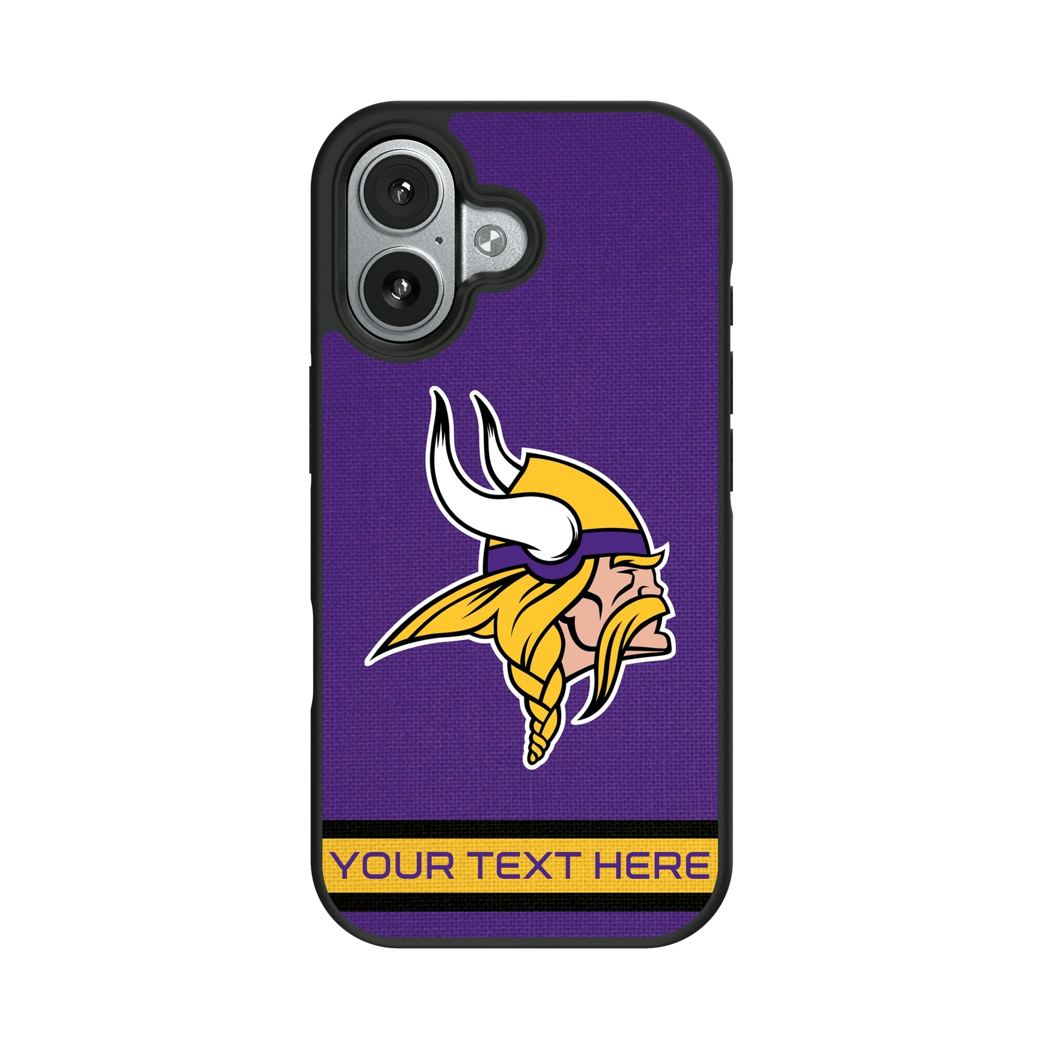 Minnesota Vikings Personalized Stripe iPhone Bump Phone Case for Apple iPhone#Device_iPhone 17