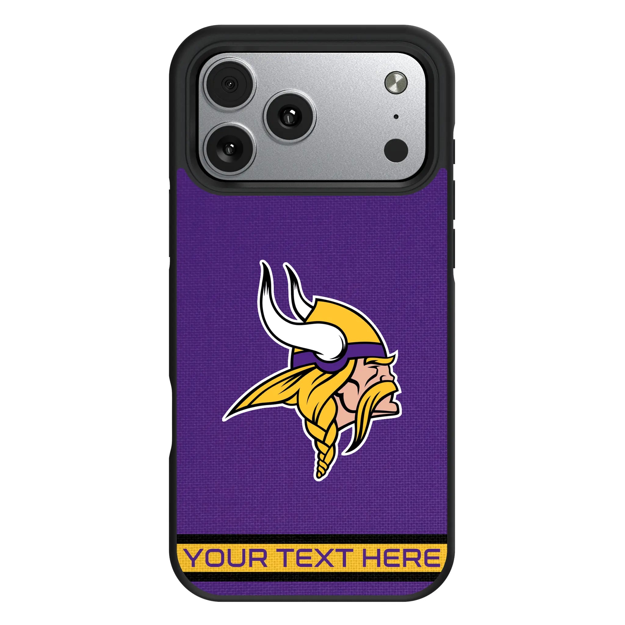 Minnesota Vikings Personalized Stripe iPhone Bump Phone Case for Apple iPhone#Device_iPhone 17 Pro Max