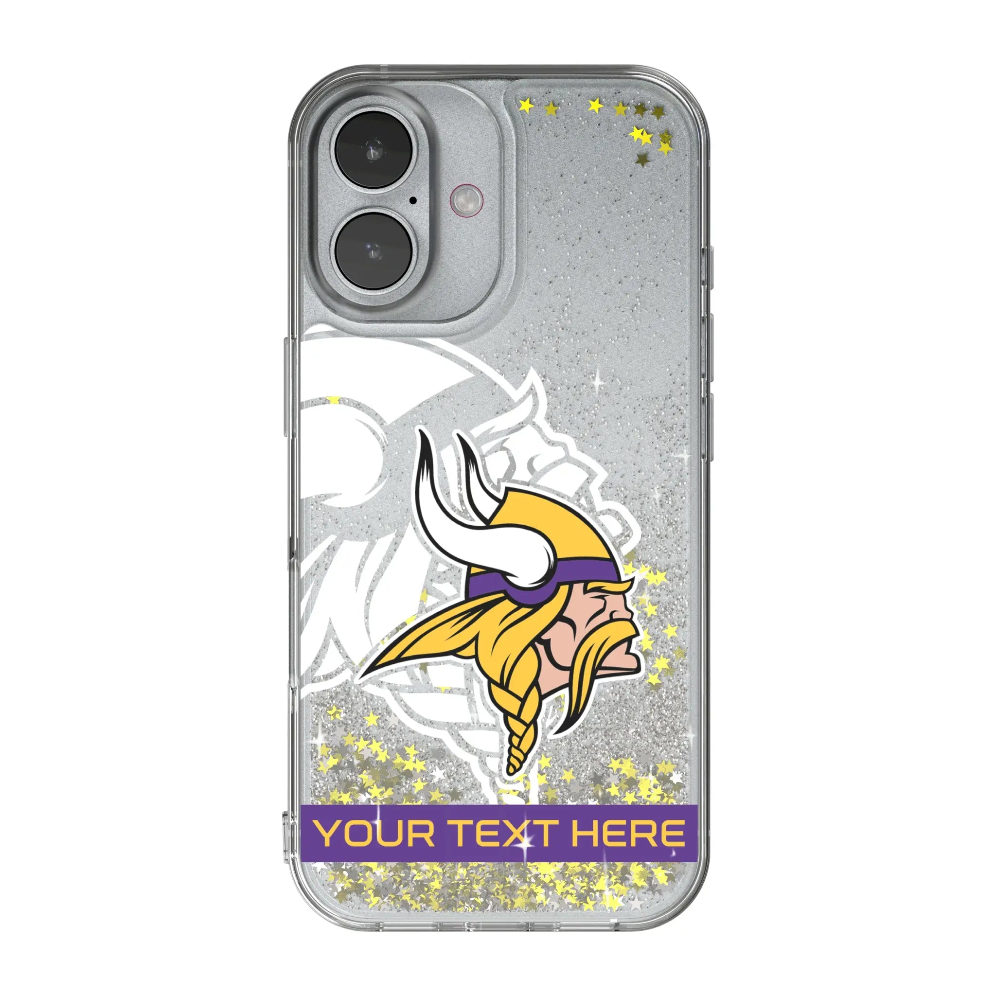 Minnesota Vikings Personalized Tilt iPhone Glitter Phone Case for Apple iPhone