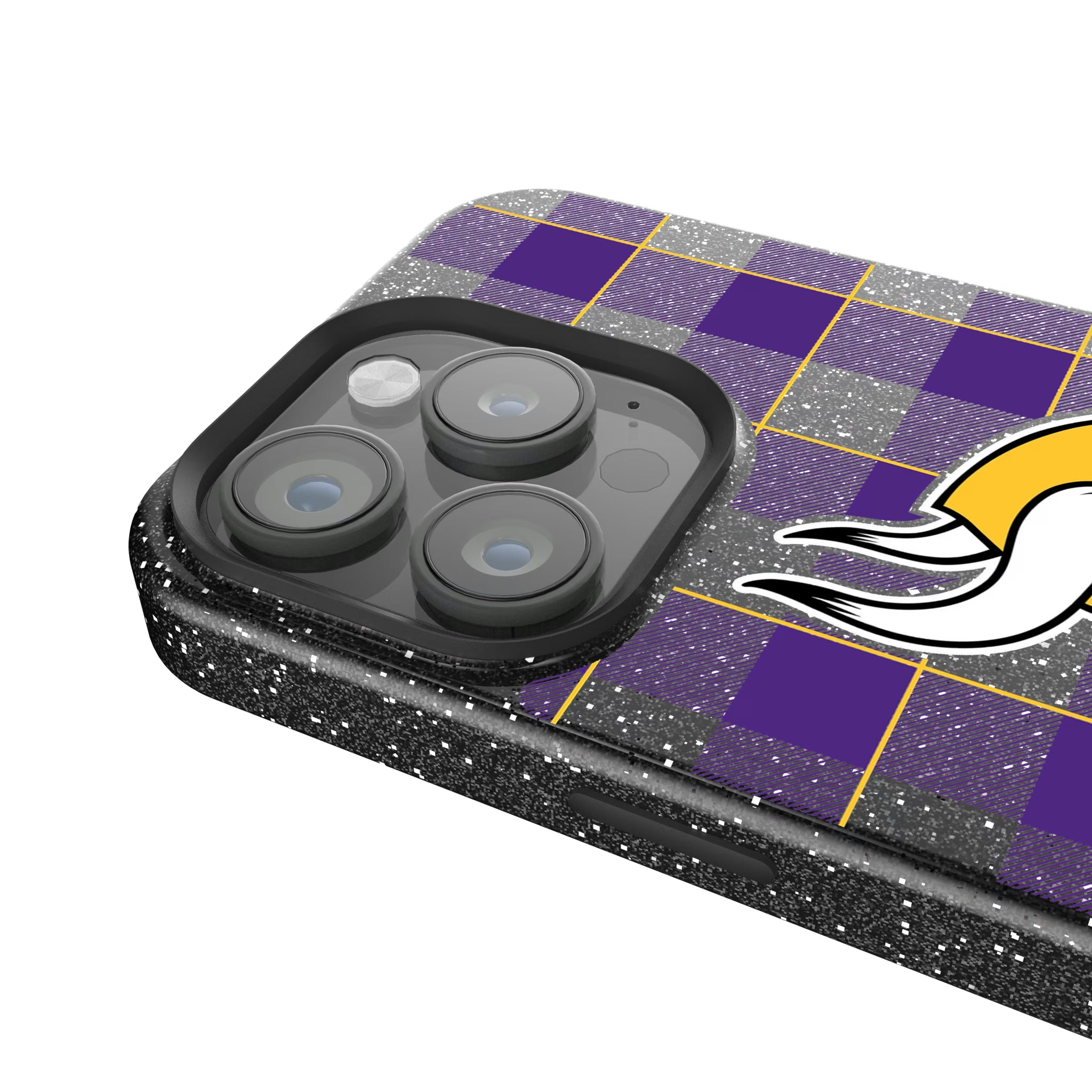 Minnesota Vikings Plaid iPhone Bling Phone Case for Apple iPhone - Detail