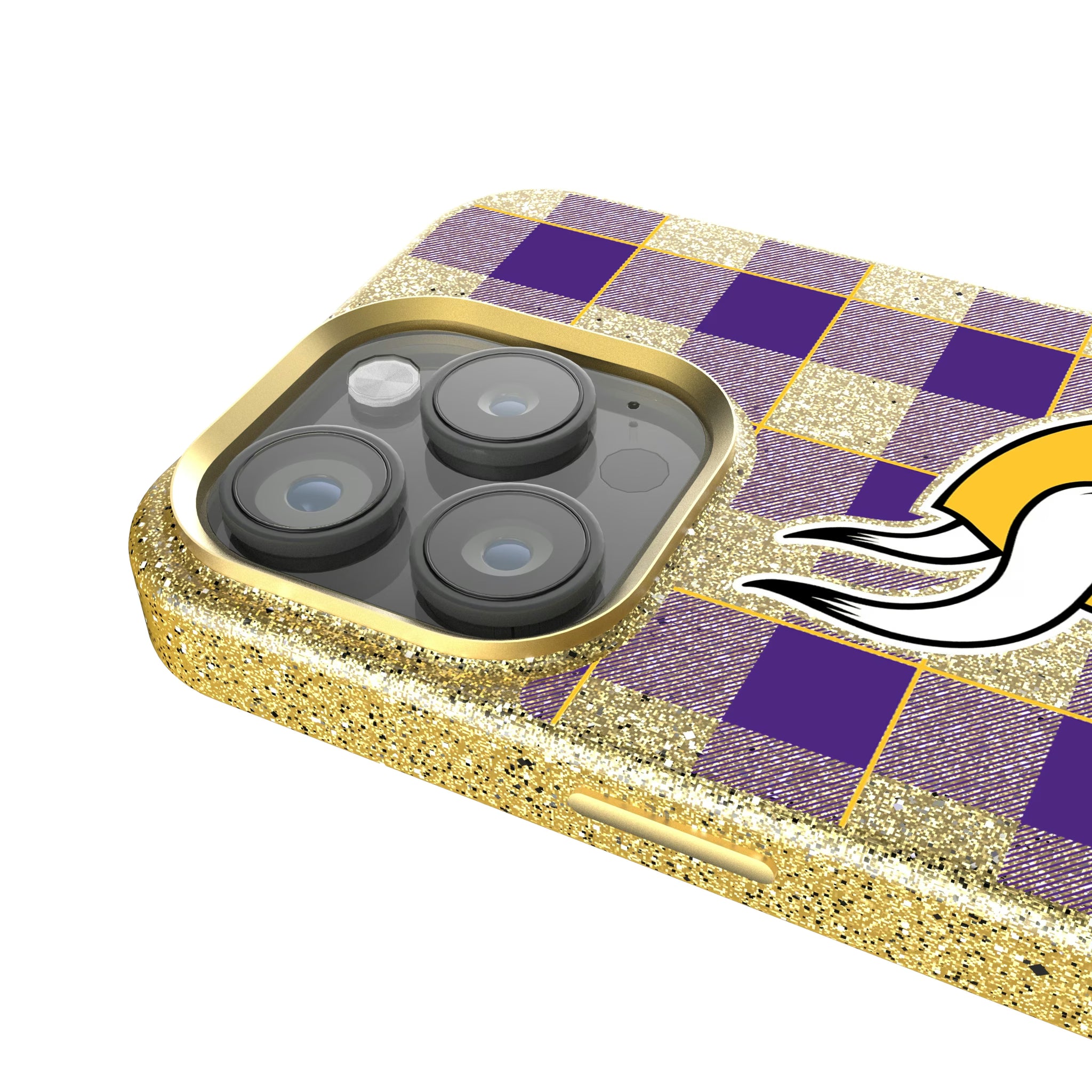 Minnesota Vikings Plaid iPhone Bling Phone Case for Apple iPhone - Detail