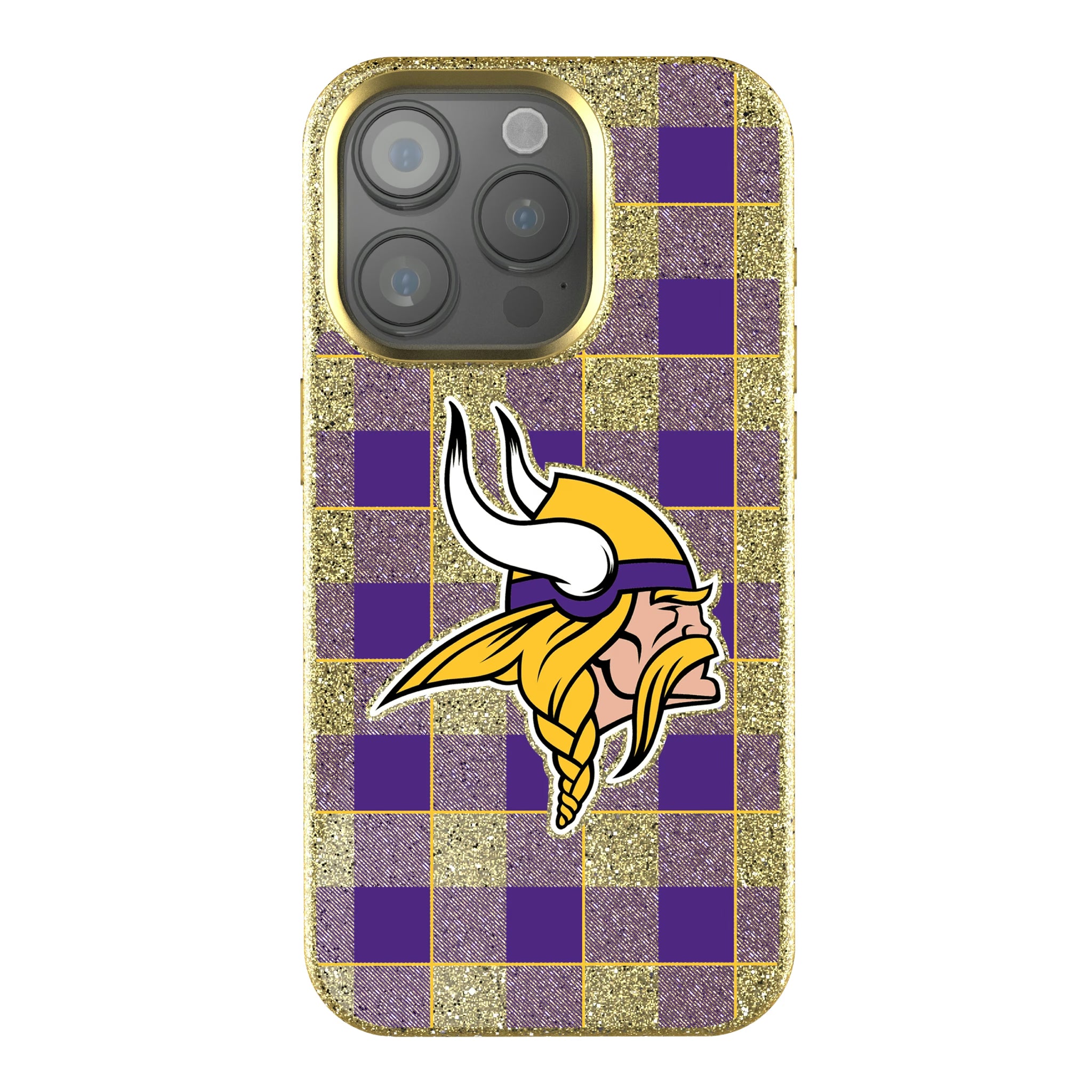 Minnesota Vikings Plaid iPhone Bling Phone Case for Apple iPhone