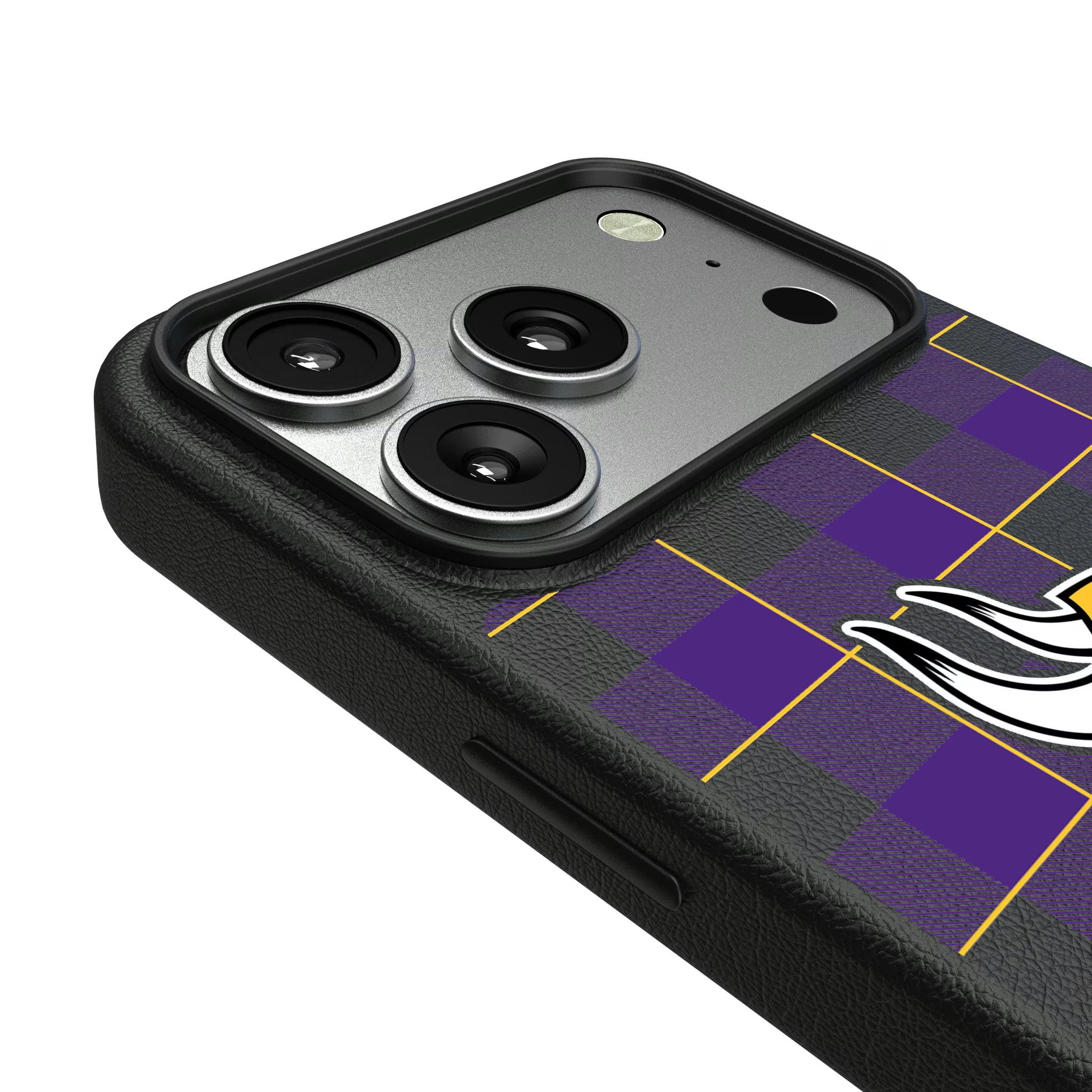 Minnesota Vikings Plaid iPhone MagSafe Compatible Phone Case for Apple iPhone - Detail#Device_iPhone 17 Pro