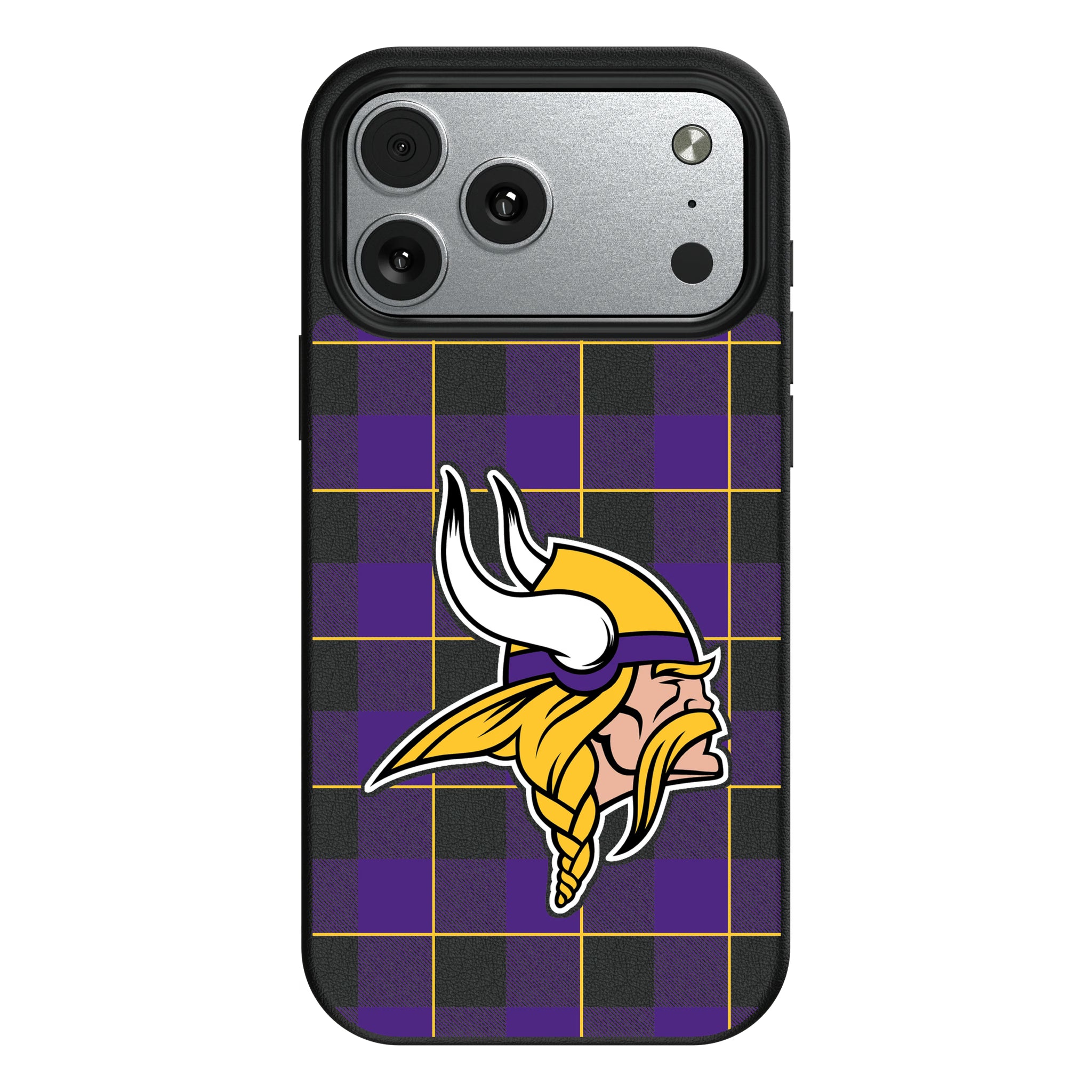 Minnesota Vikings Plaid iPhone MagSafe Compatible Phone Case for Apple iPhone#Device_iPhone 17 Pro Max