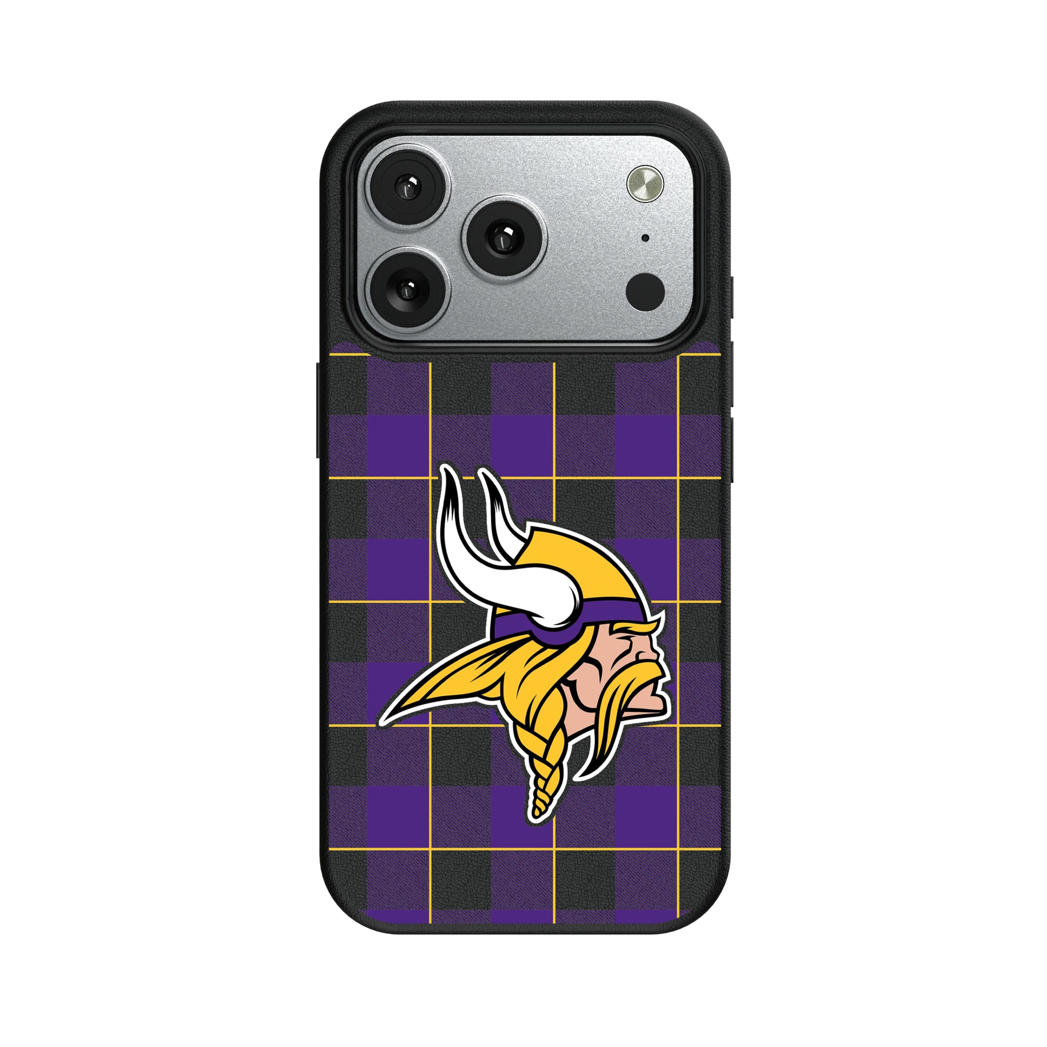 Minnesota Vikings Plaid iPhone MagSafe Compatible Phone Case for Apple iPhone#Device_iPhone 17 Pro