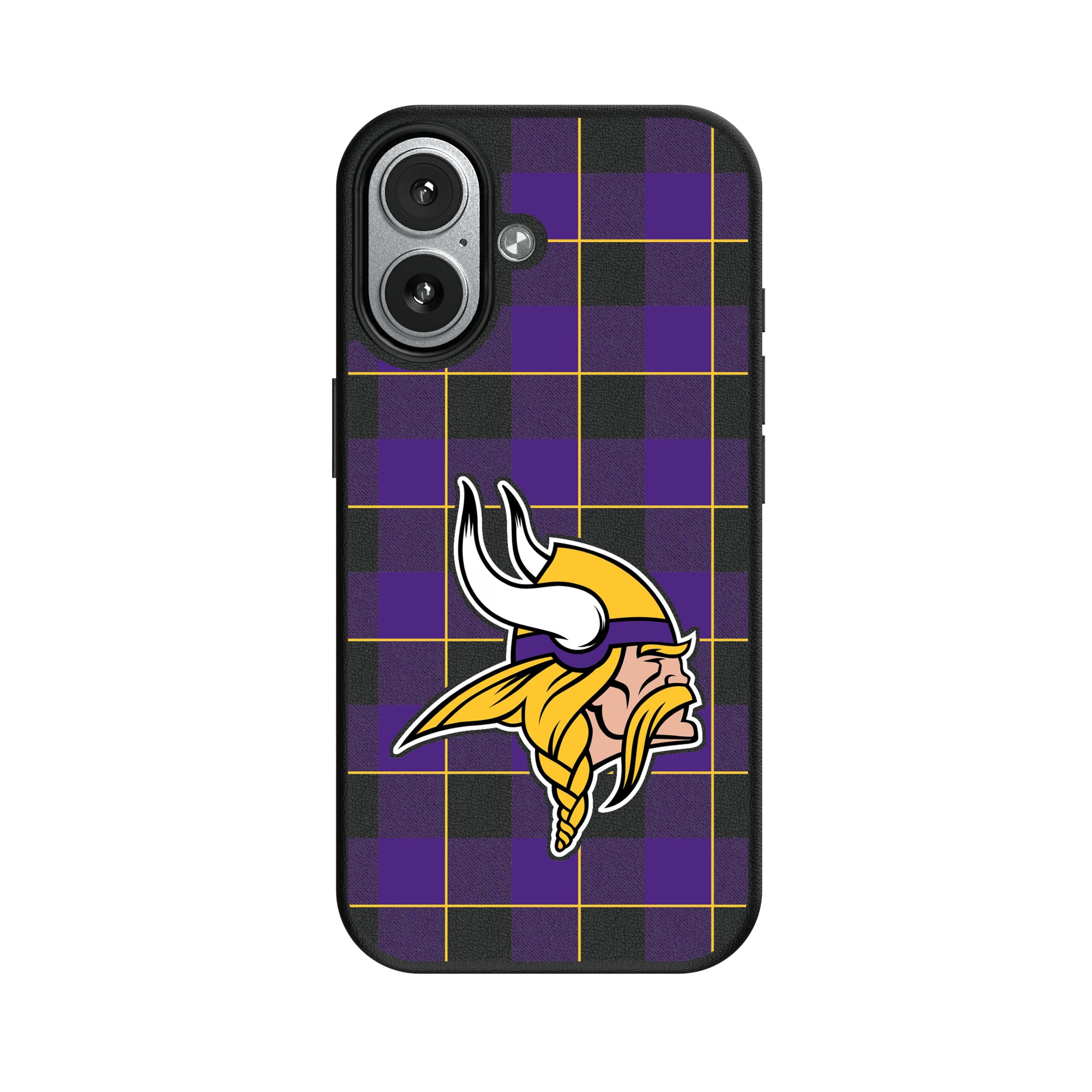 Minnesota Vikings Plaid iPhone MagSafe Compatible Phone Case for Apple iPhone#Device_iPhone 17