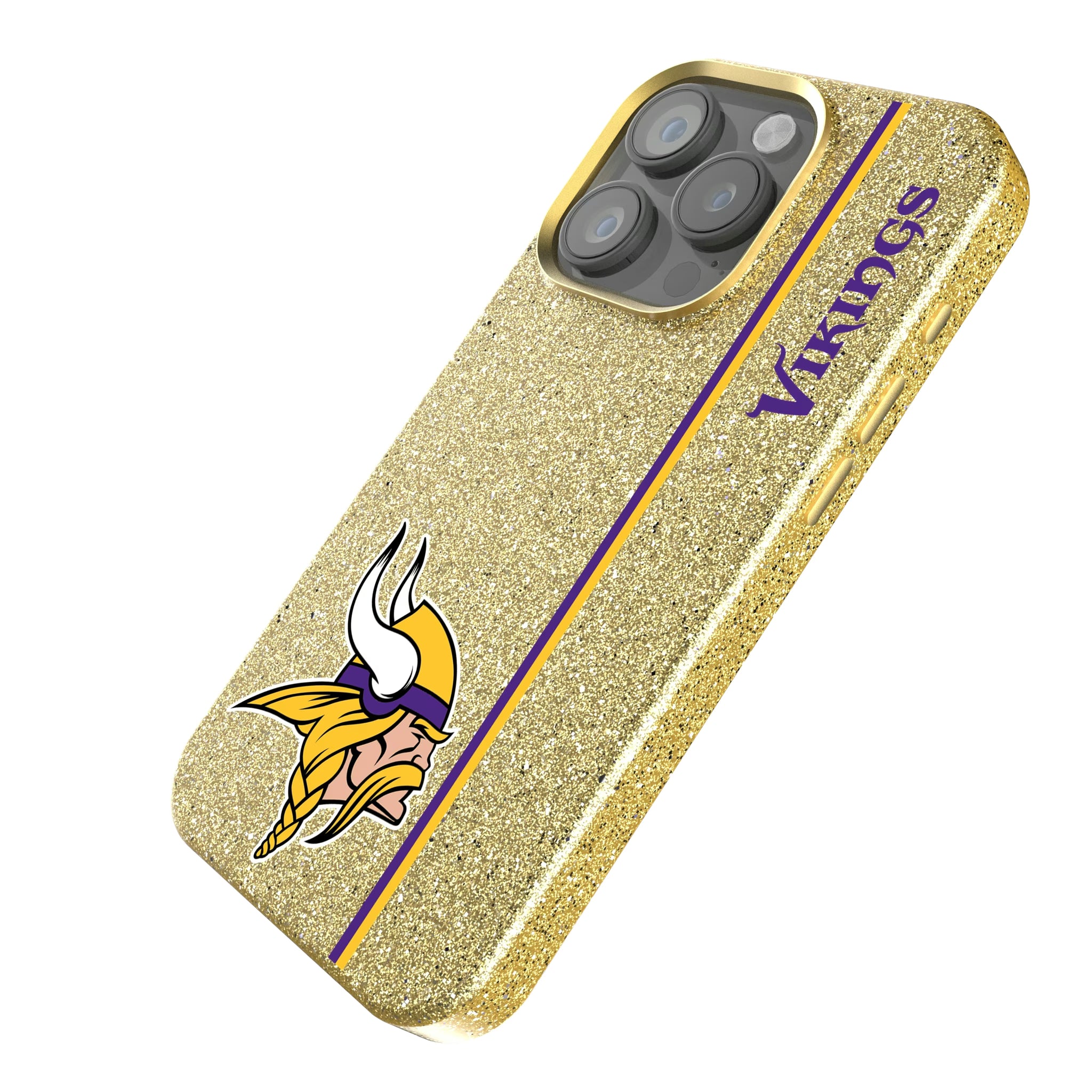 Minnesota Vikings Sidebar iPhone Bling Phone Case for Apple iPhone - Isometric View