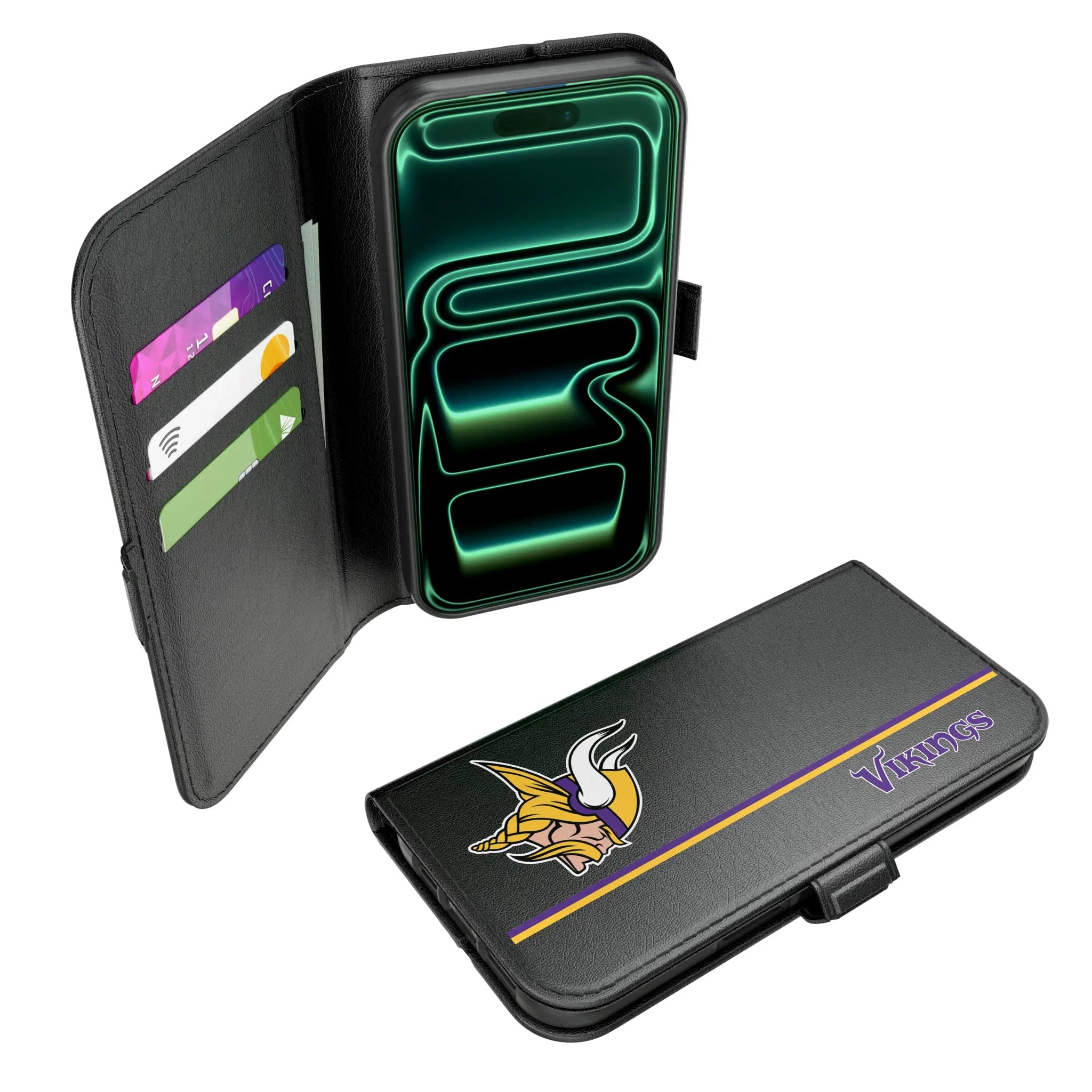 Minnesota Vikings Sidebar iPhone Folio Phone Case for Apple iPhone#Device_iPhone 17
