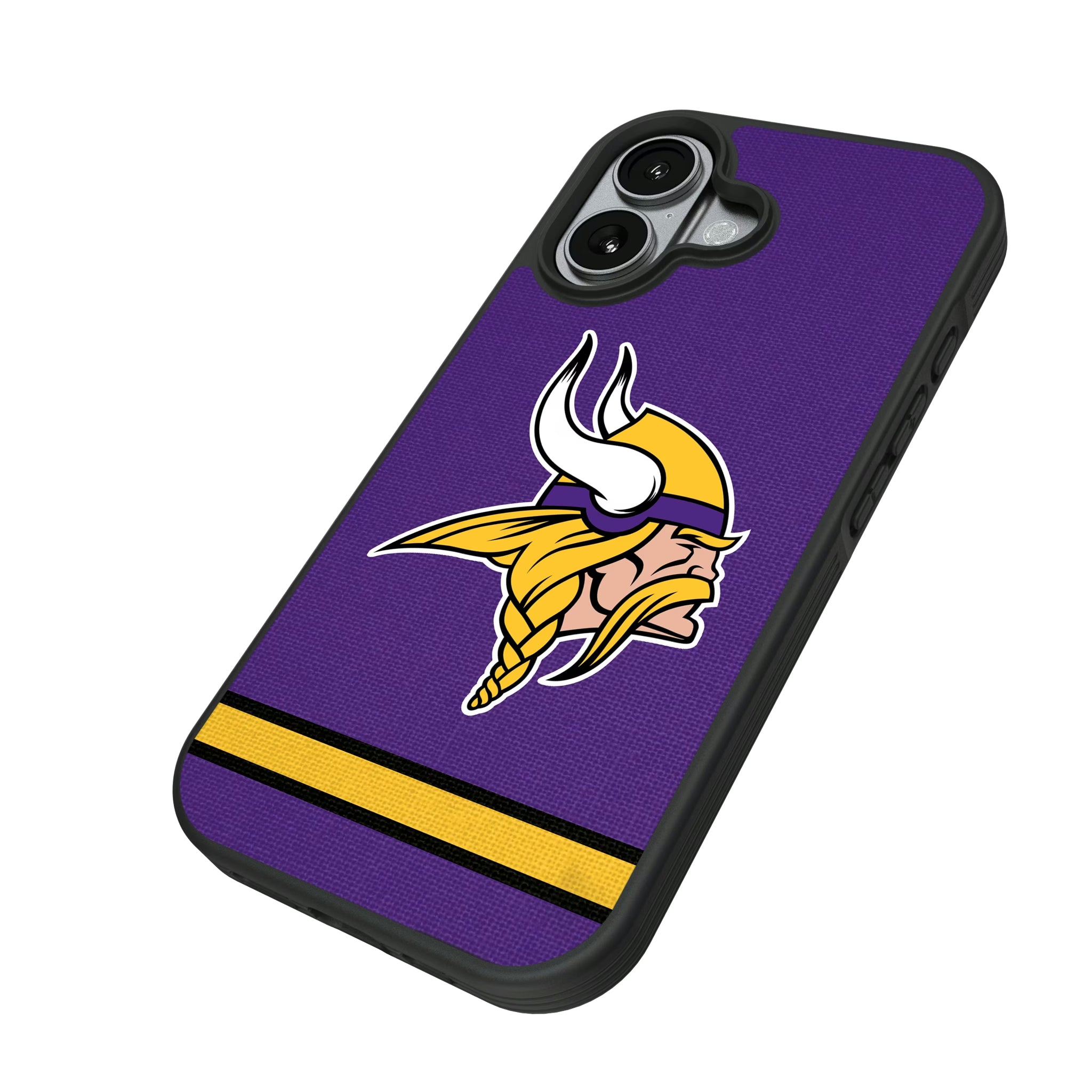 Minnesota Vikings Stripe iPhone Bump Phone Case for Apple iPhone - Isometric View#Device_iPhone 17