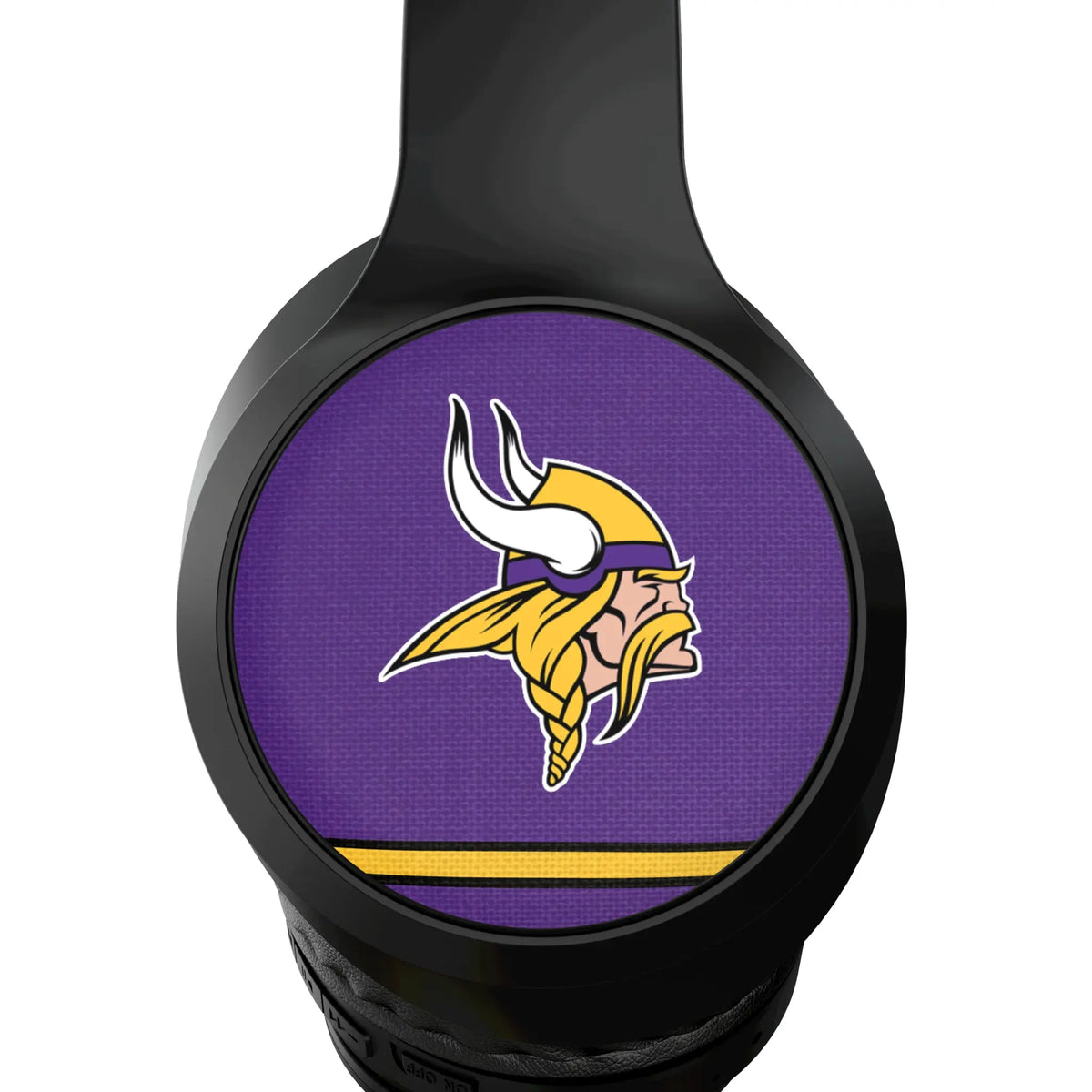 Minnesota Vikings Stripe Wireless Over-Ear Headphones With Case - Detail