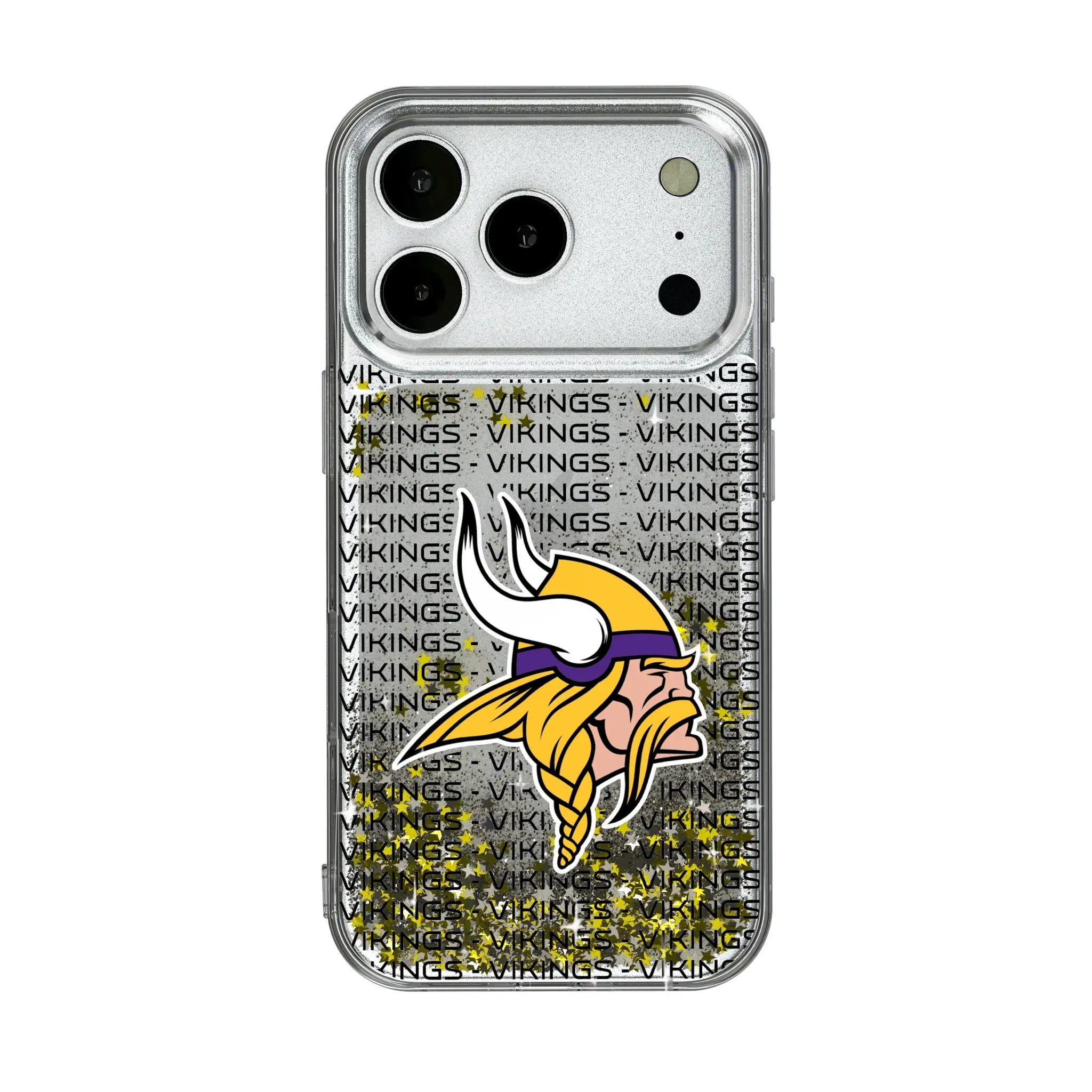 Minnesota Vikings Text Backdrop iPhone Glitter Phone Case for Apple iPhone