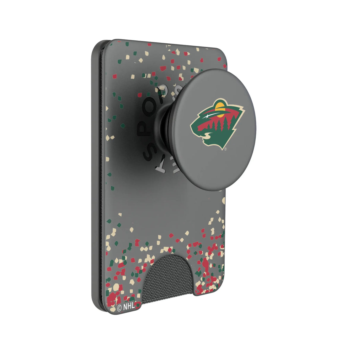 Minnesota Wild Confetti Popsockets Wallet Magnetic
