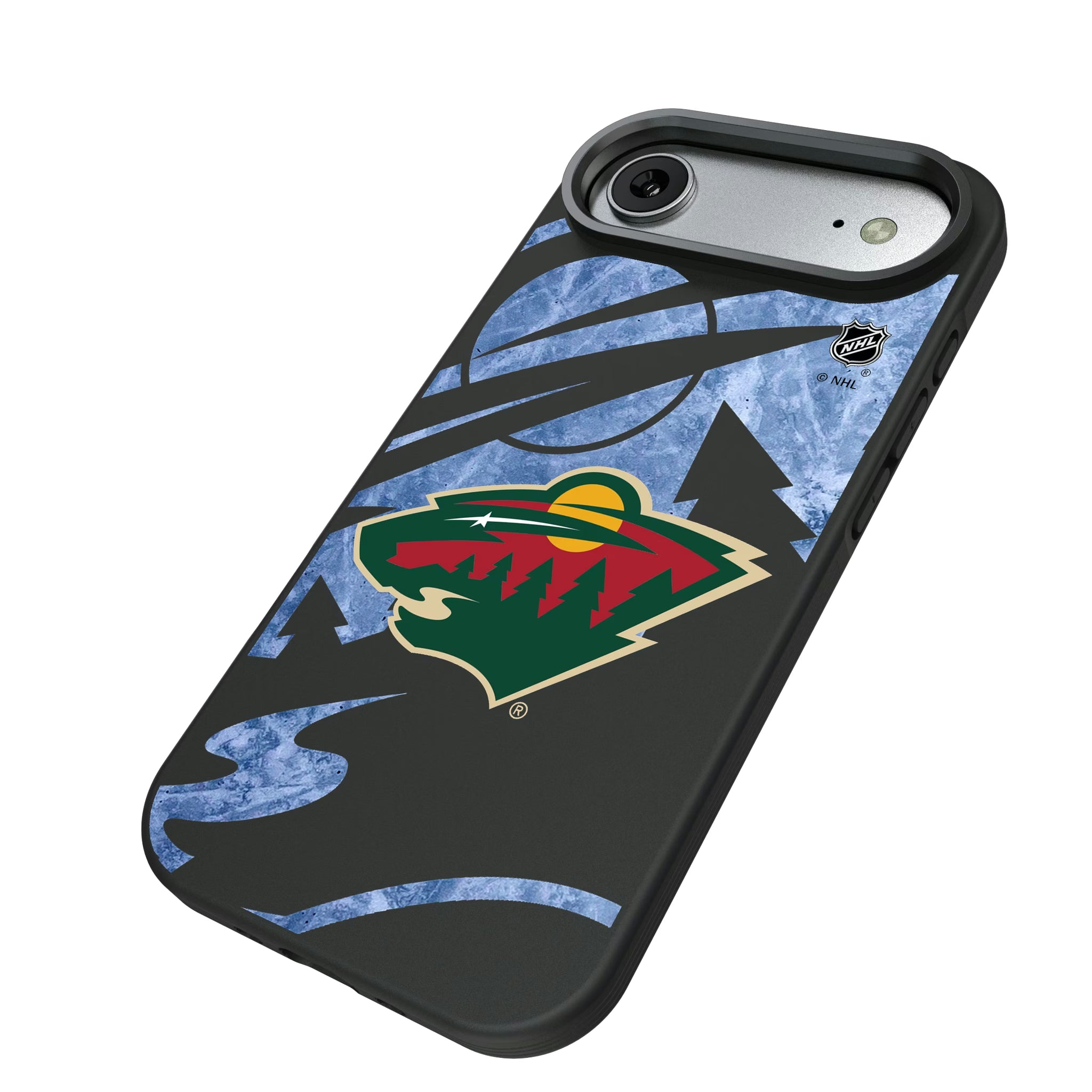 Minnesota Wild Ice Tilt iPhone Bump Phone Case for Apple iPhone - Isometric View#Device_iPhone Air