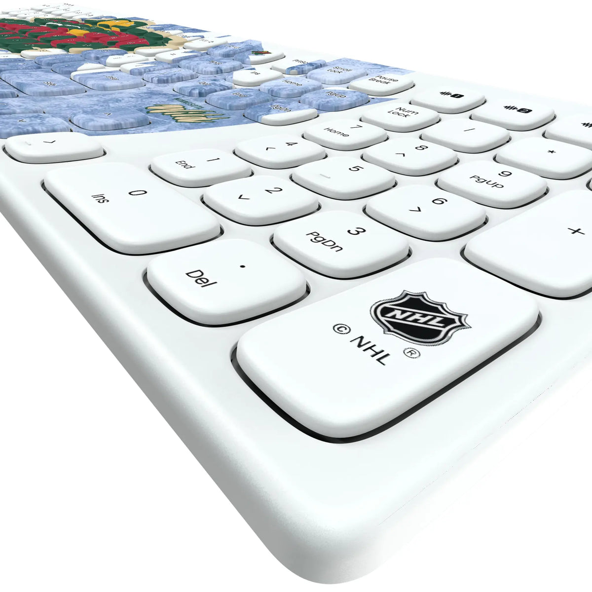 Minnesota Wild Ice Tilt KKB605 Curved Wireless Keyboard - Detail